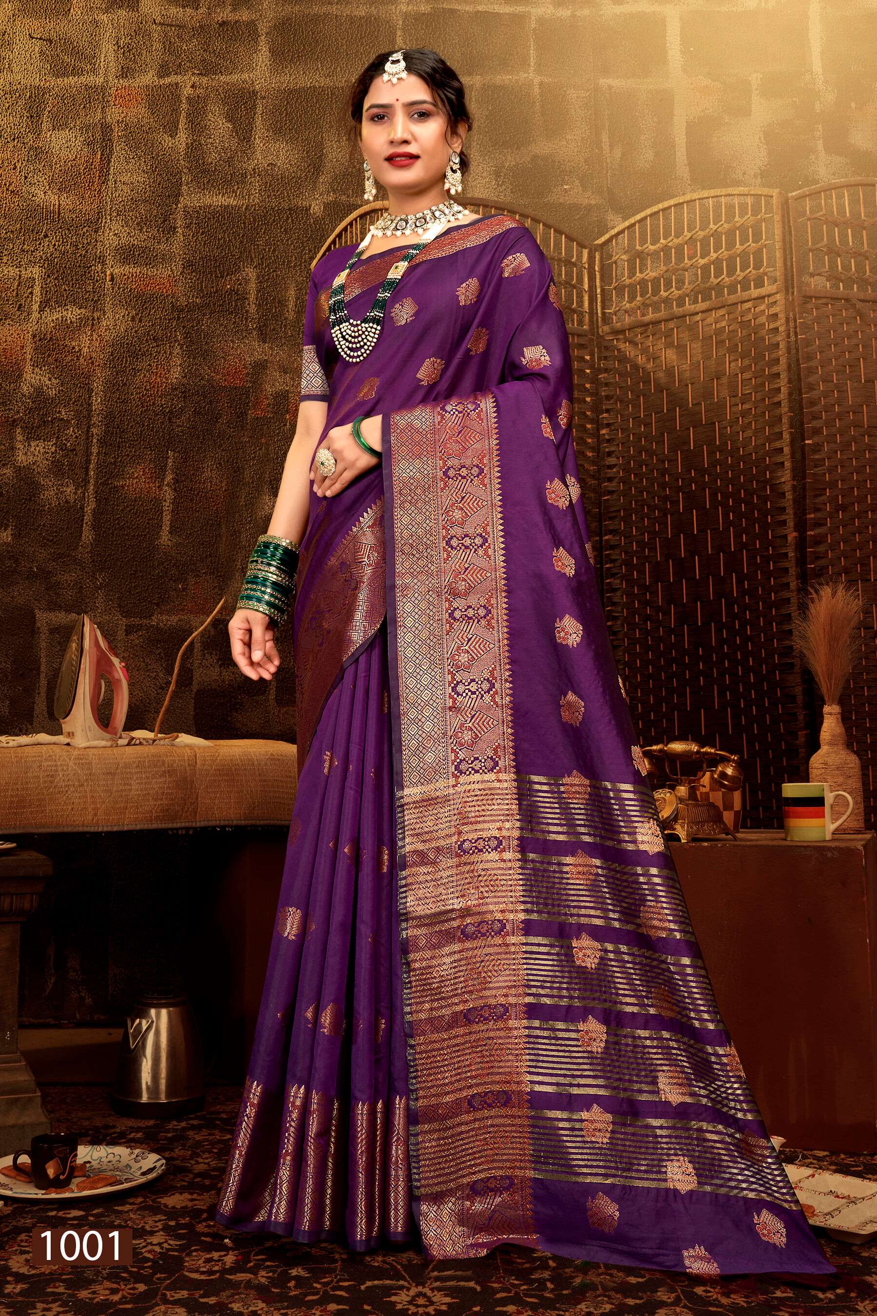 Saroj Jannat Vol.1 Soft silk saree chit pallu Saree Wholesale catalog    