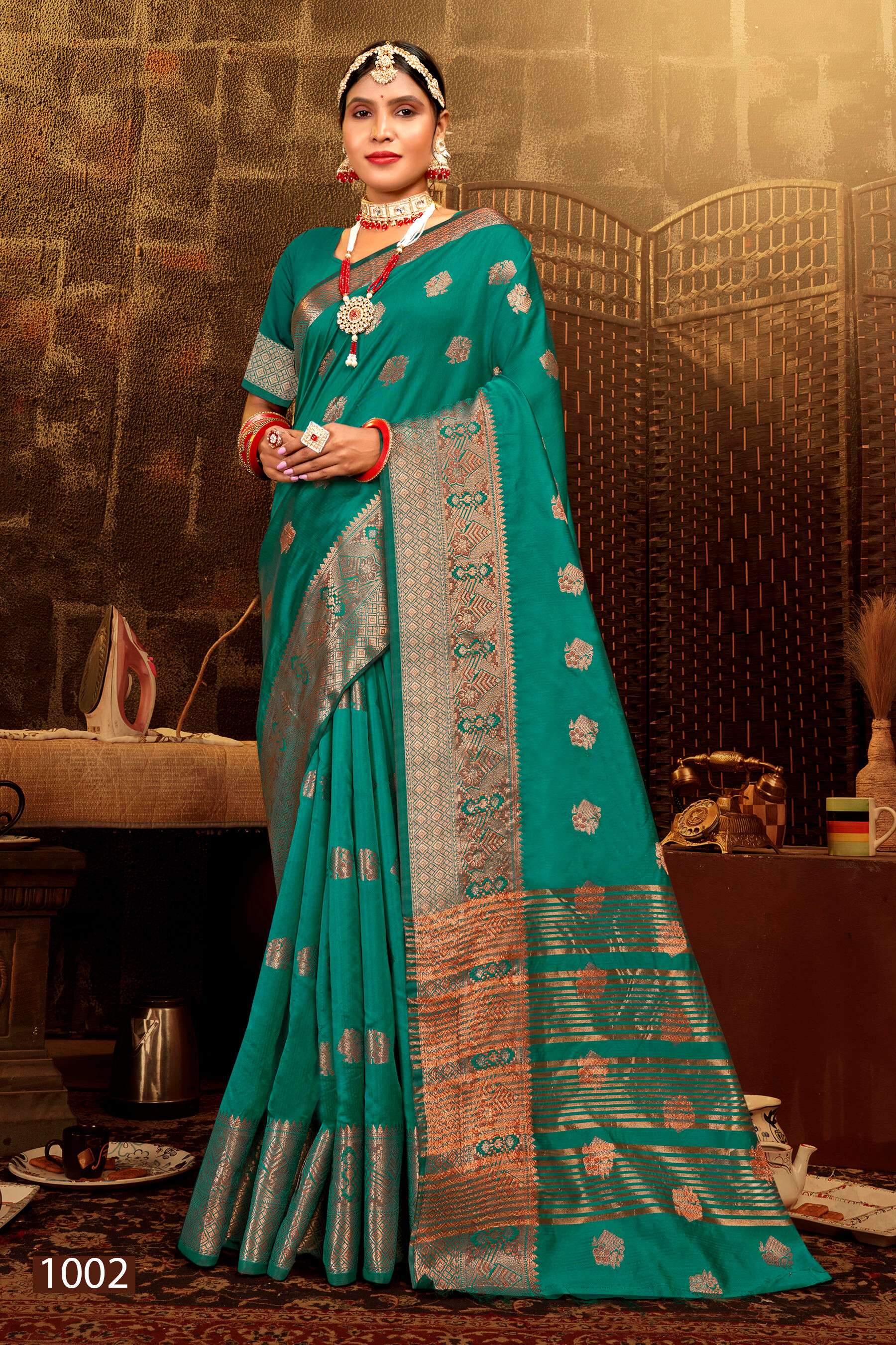 Saroj Jannat Vol.1 Soft silk saree chit pallu Saree Wholesale catalog    
