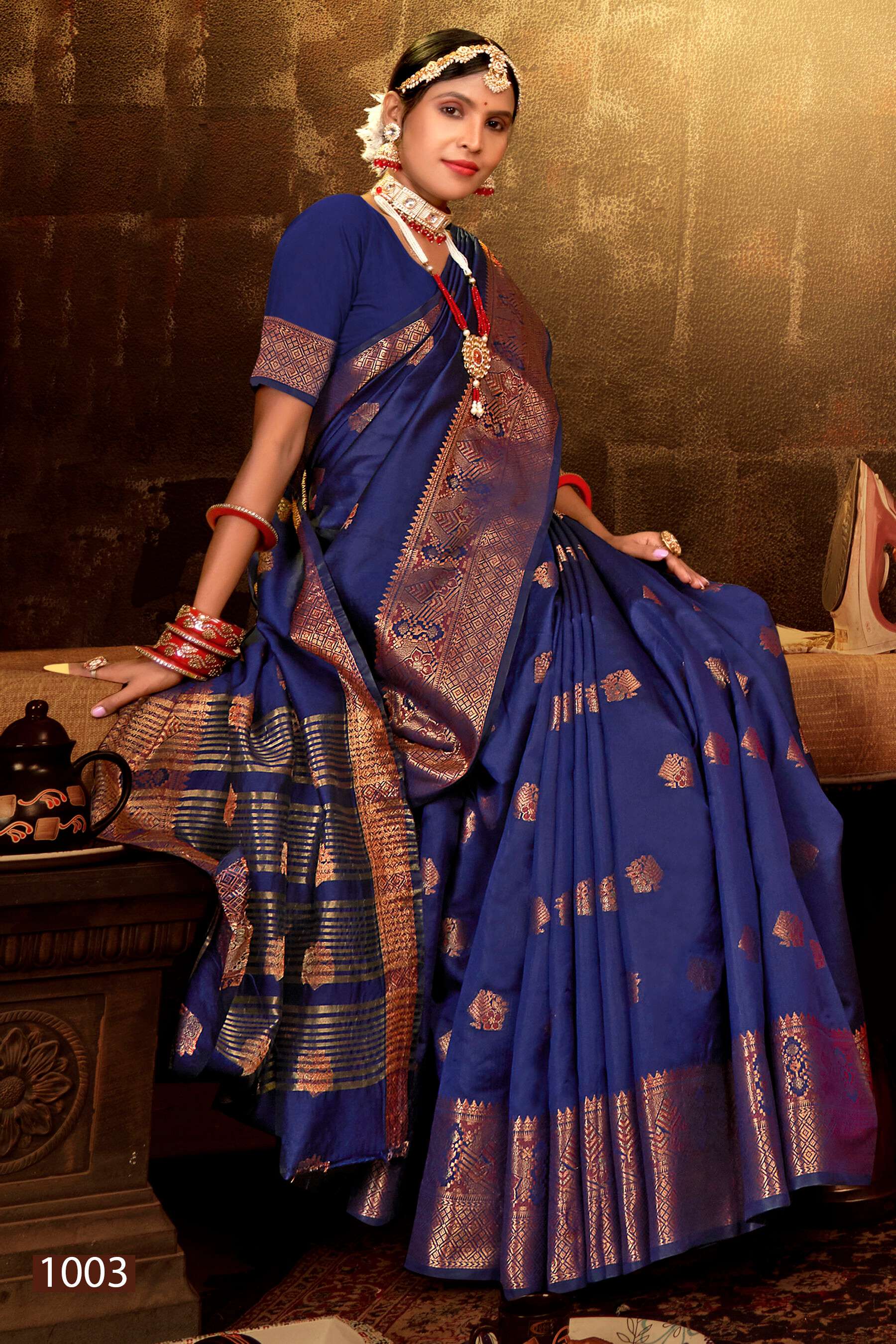 Saroj Jannat Vol.1 Soft silk saree chit pallu Saree Wholesale catalog    