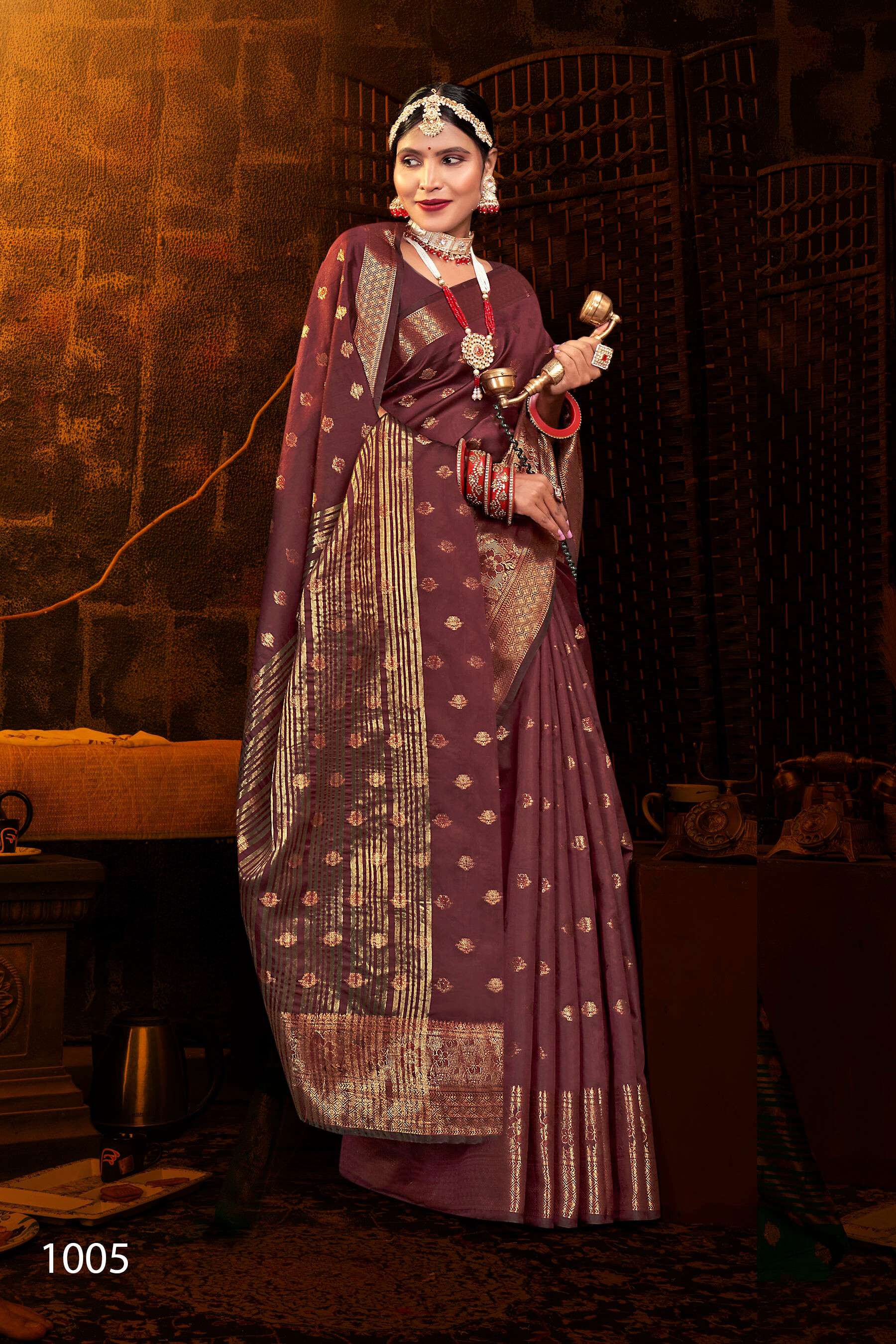 Saroj Jannat Vol.3 Soft silk saree chit pallu Wholesale catalog  