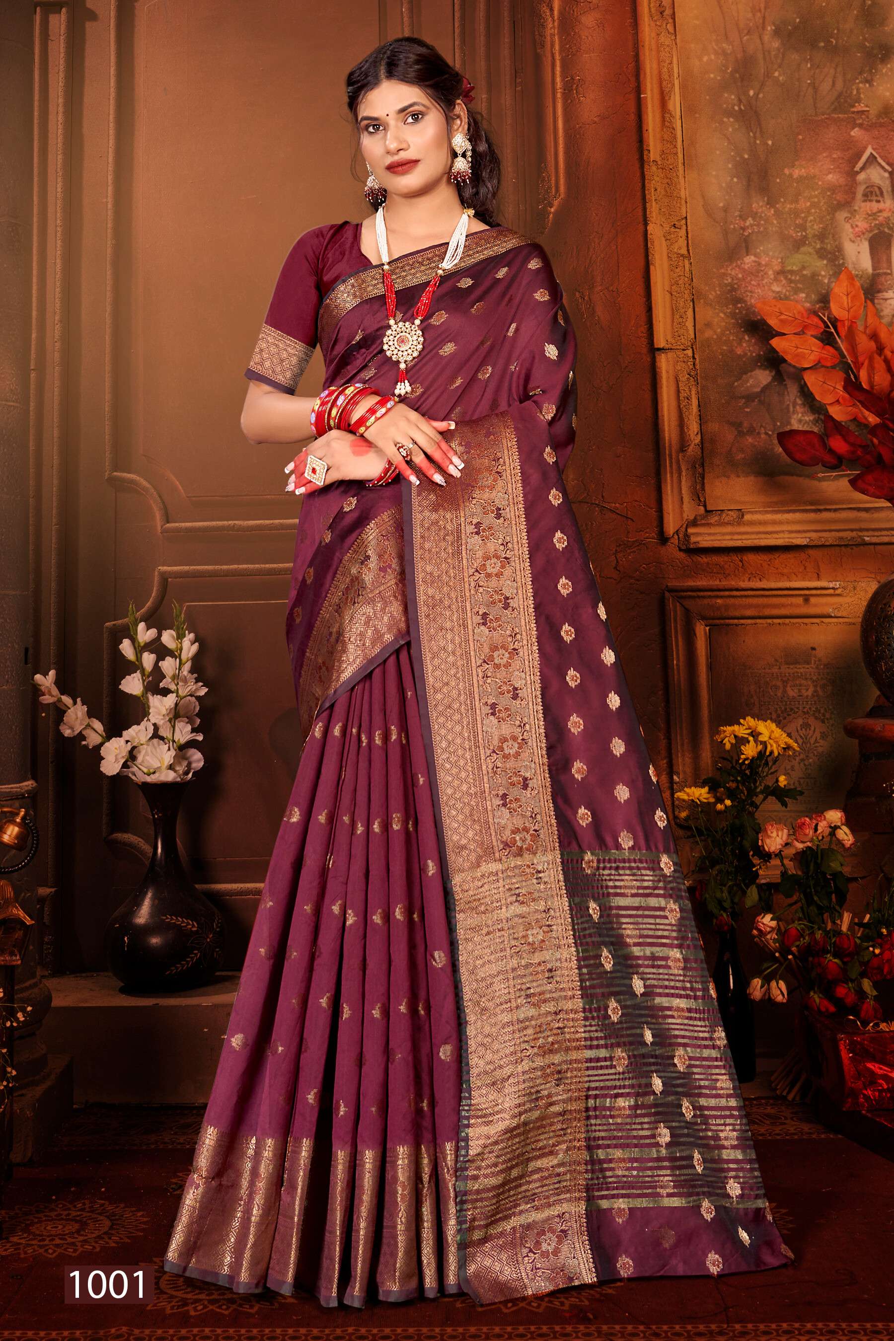 Saroj Jannat Vol.4 Soft silk saree chit pallu Saree Wholesale catalog    