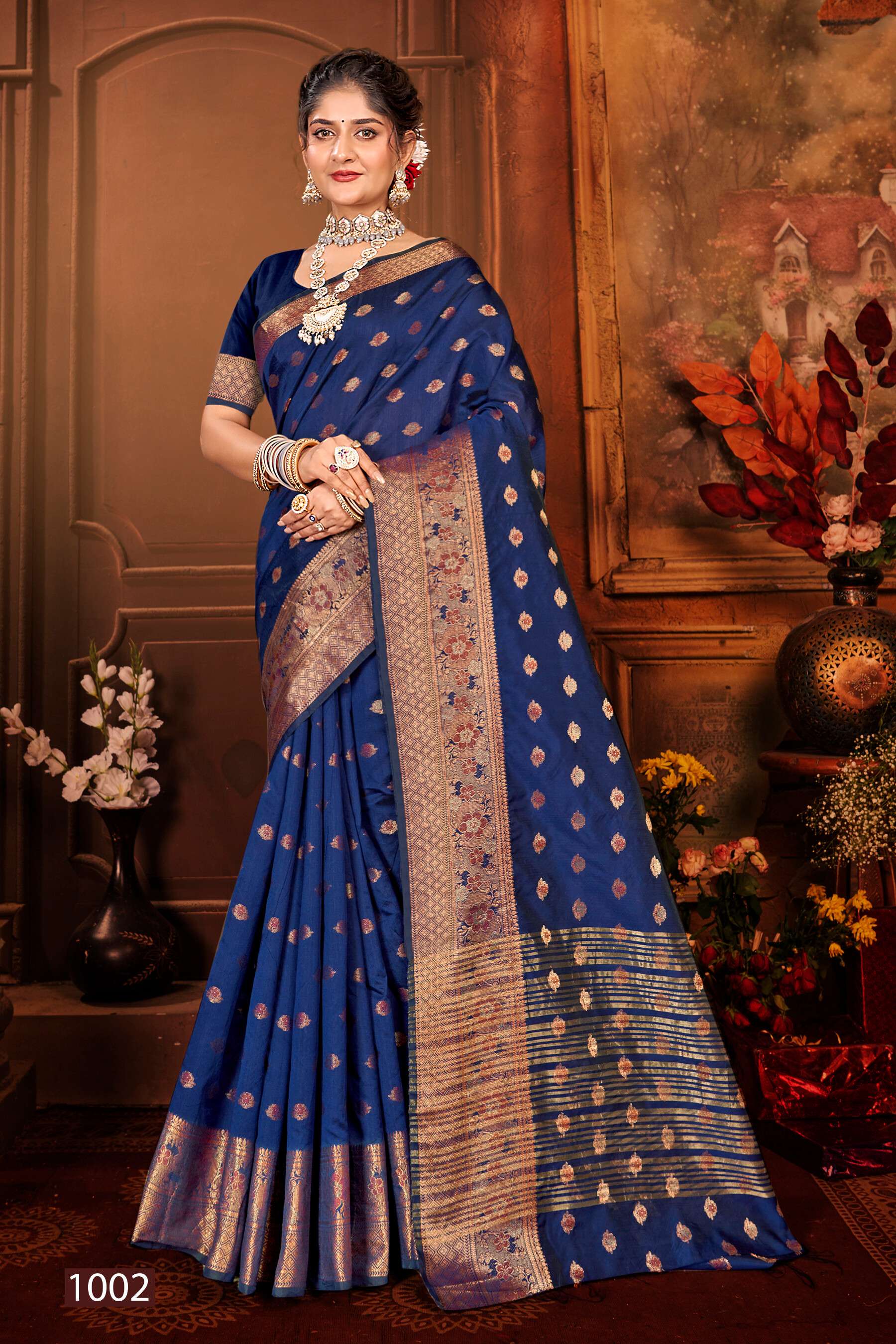 Saroj Jannat Vol.4 Soft silk saree chit pallu Saree Wholesale catalog    