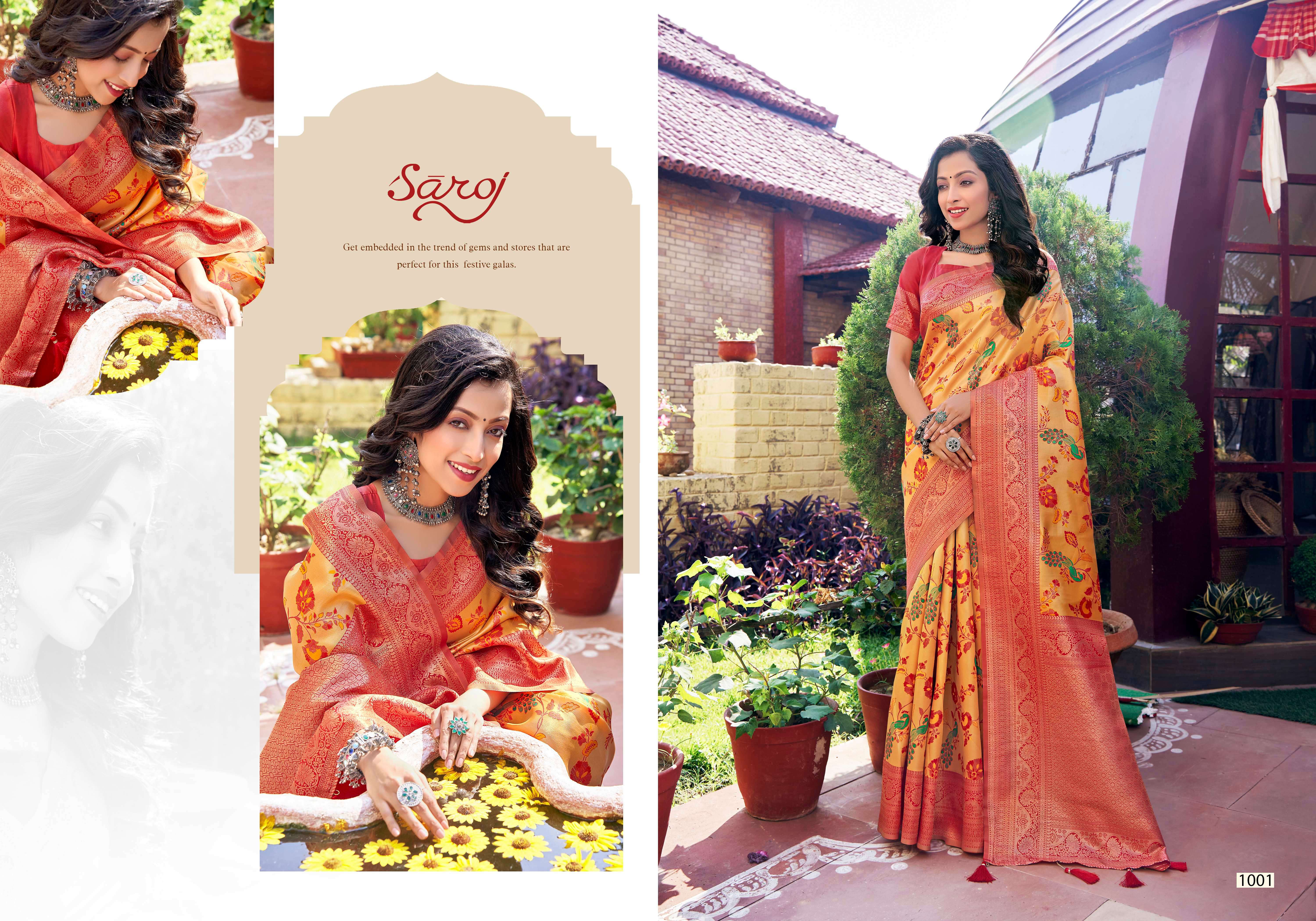 Saroj NIRMAYA Vol - 1 Soft Silk saree Saree Wholesale catalog    