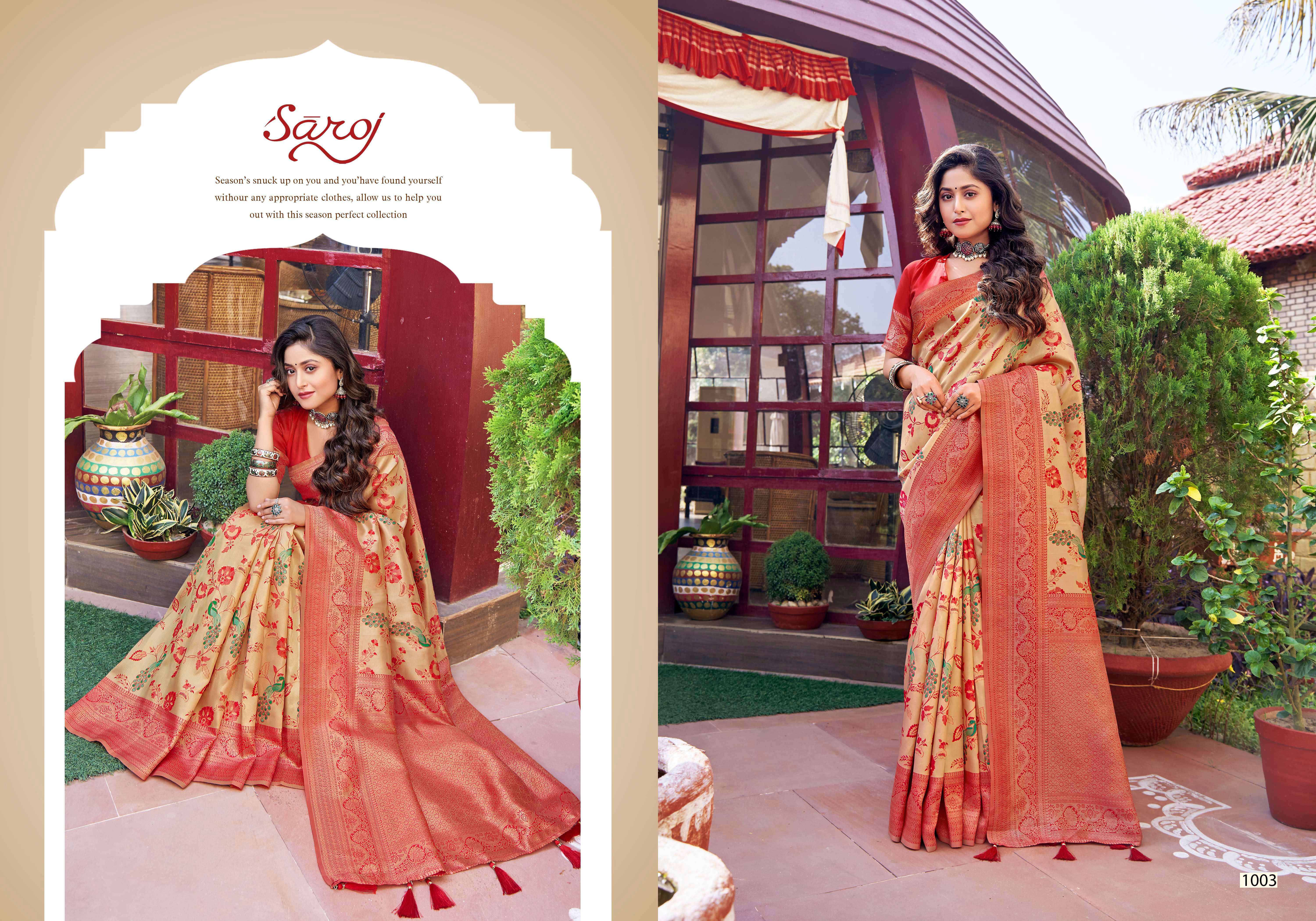 Saroj NIRMAYA Vol - 1 Soft Silk saree Saree Wholesale catalog    