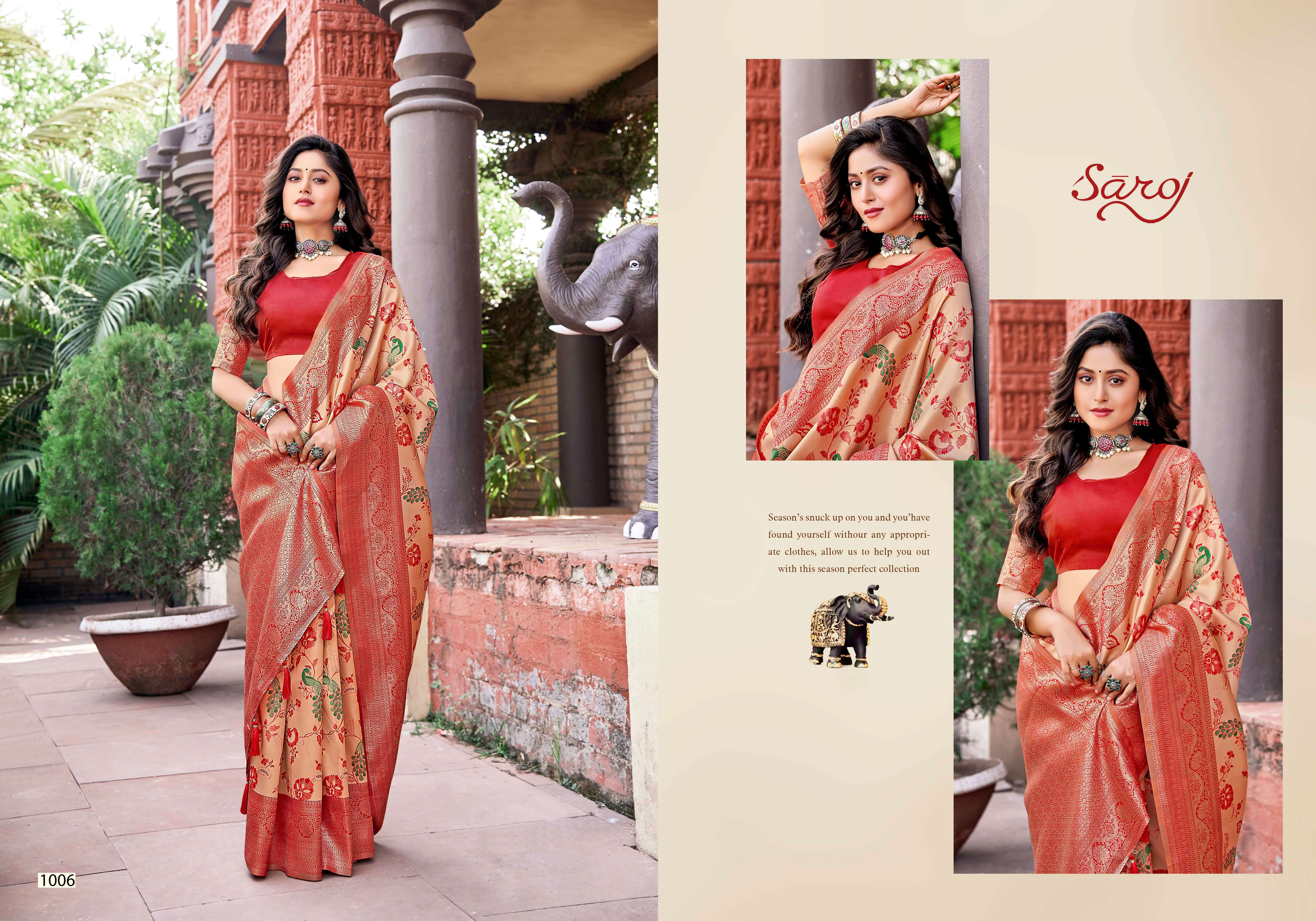 Saroj NIRMAYA Vol - 1 Soft Silk saree Saree Wholesale catalog    