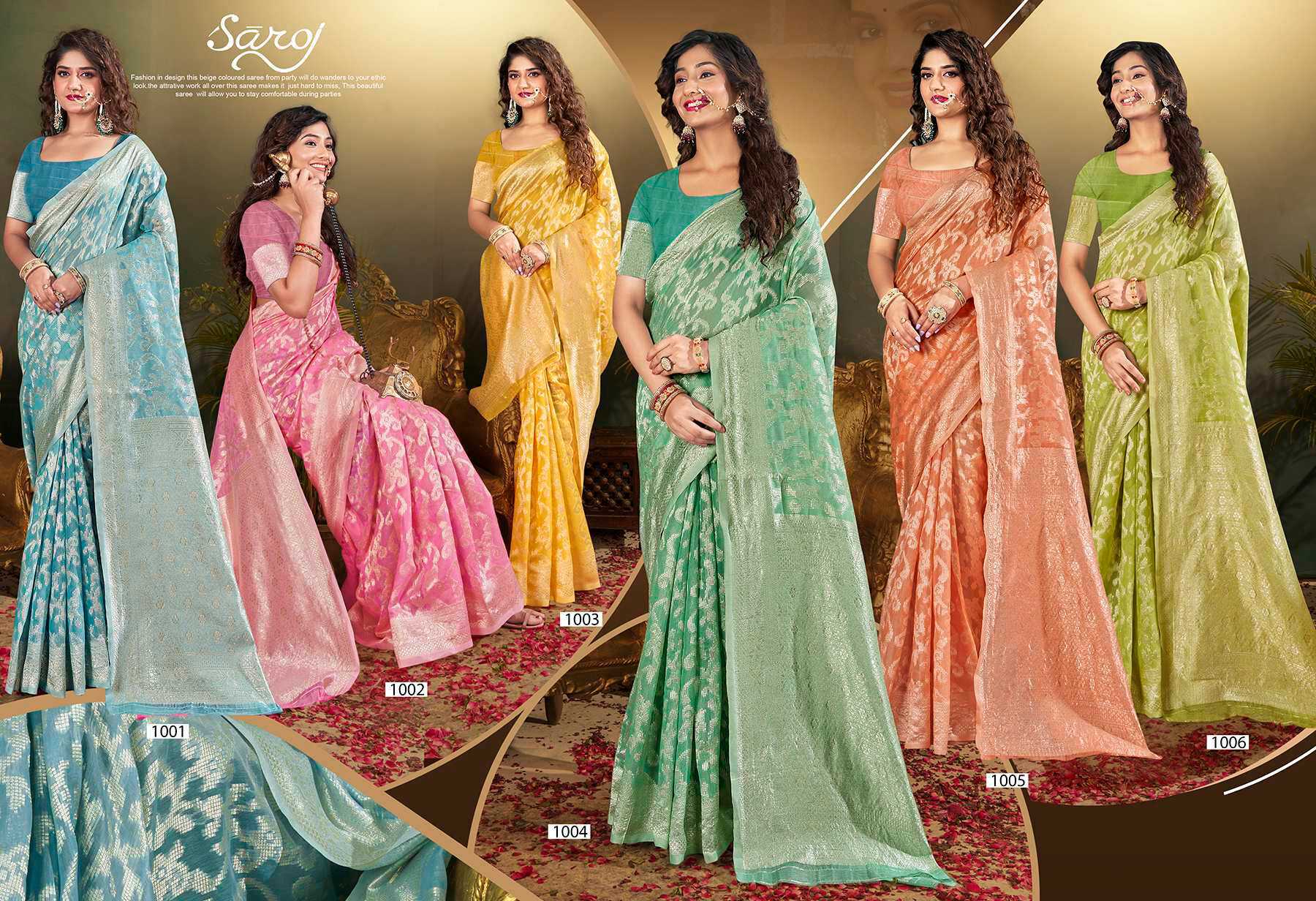Saroj Pacific Cotton  Vol.2 Soft cotton rich pallu  Saree Wholesale catalog    