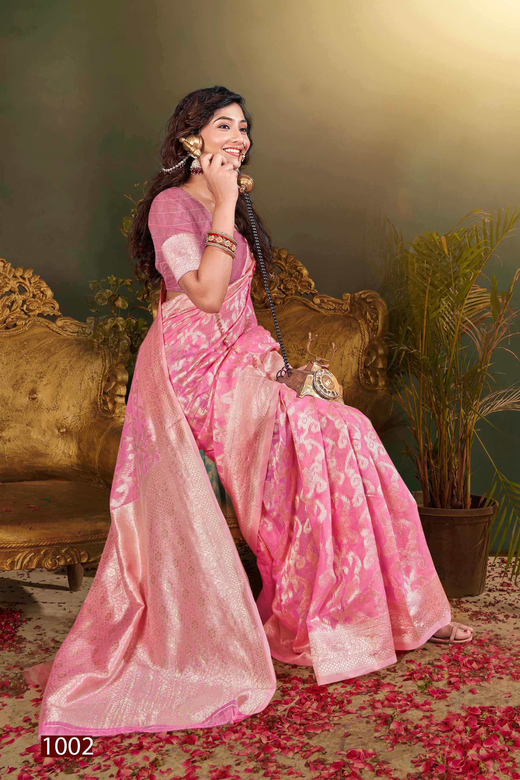 Saroj Pacific Cotton  Vol.2 Soft cotton rich pallu  Saree Wholesale catalog    