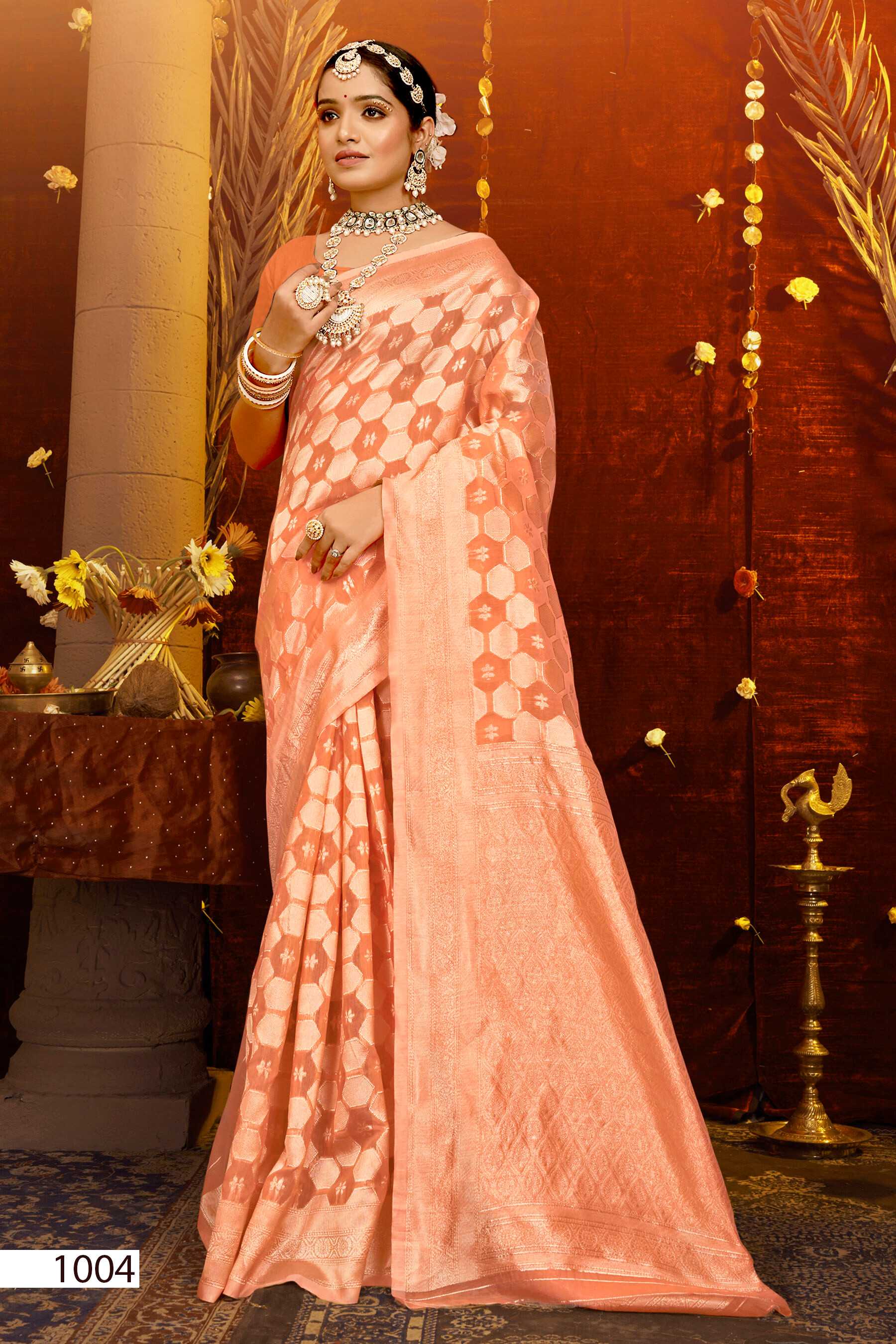 Saroj Pacific Cotton  Vol.4 Soft cotton rich pallu saree  Wholesale catalog    