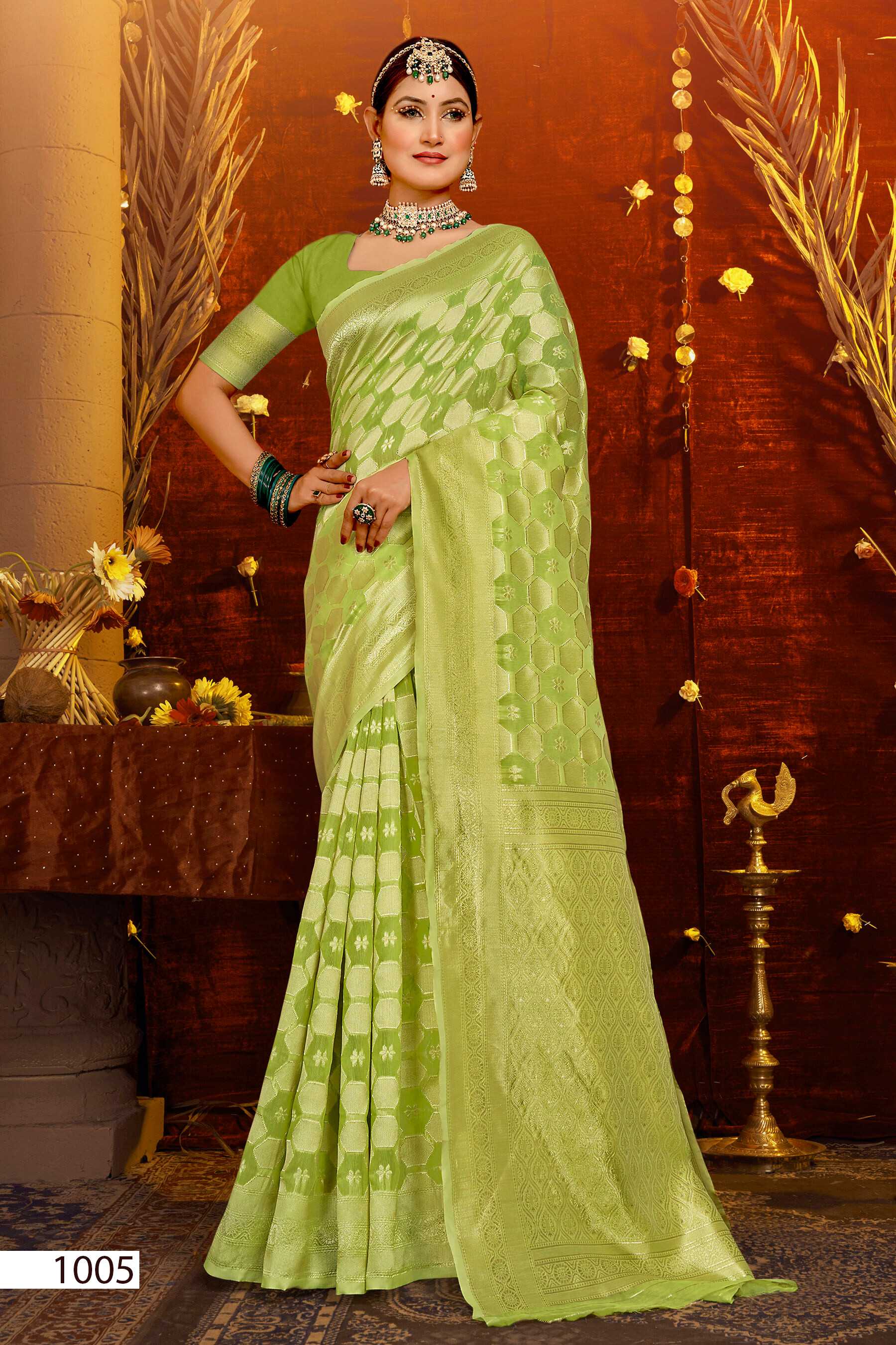 Saroj Pacific Cotton  Vol.4 Soft cotton rich pallu saree  Wholesale catalog    