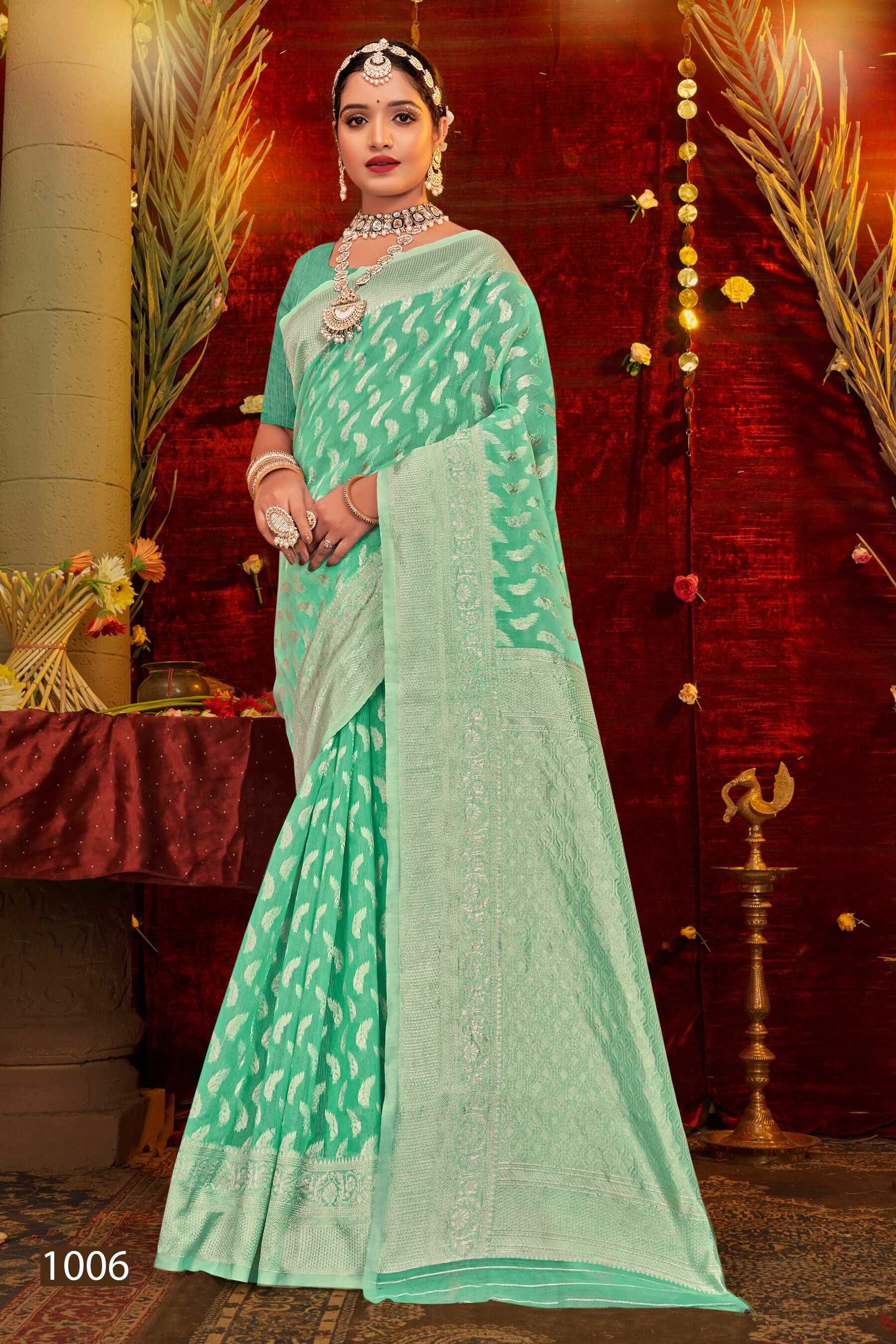 Saroj Pacific Cotton  Vol.5 Soft cotton rich pallu saree Wholesale catalog    