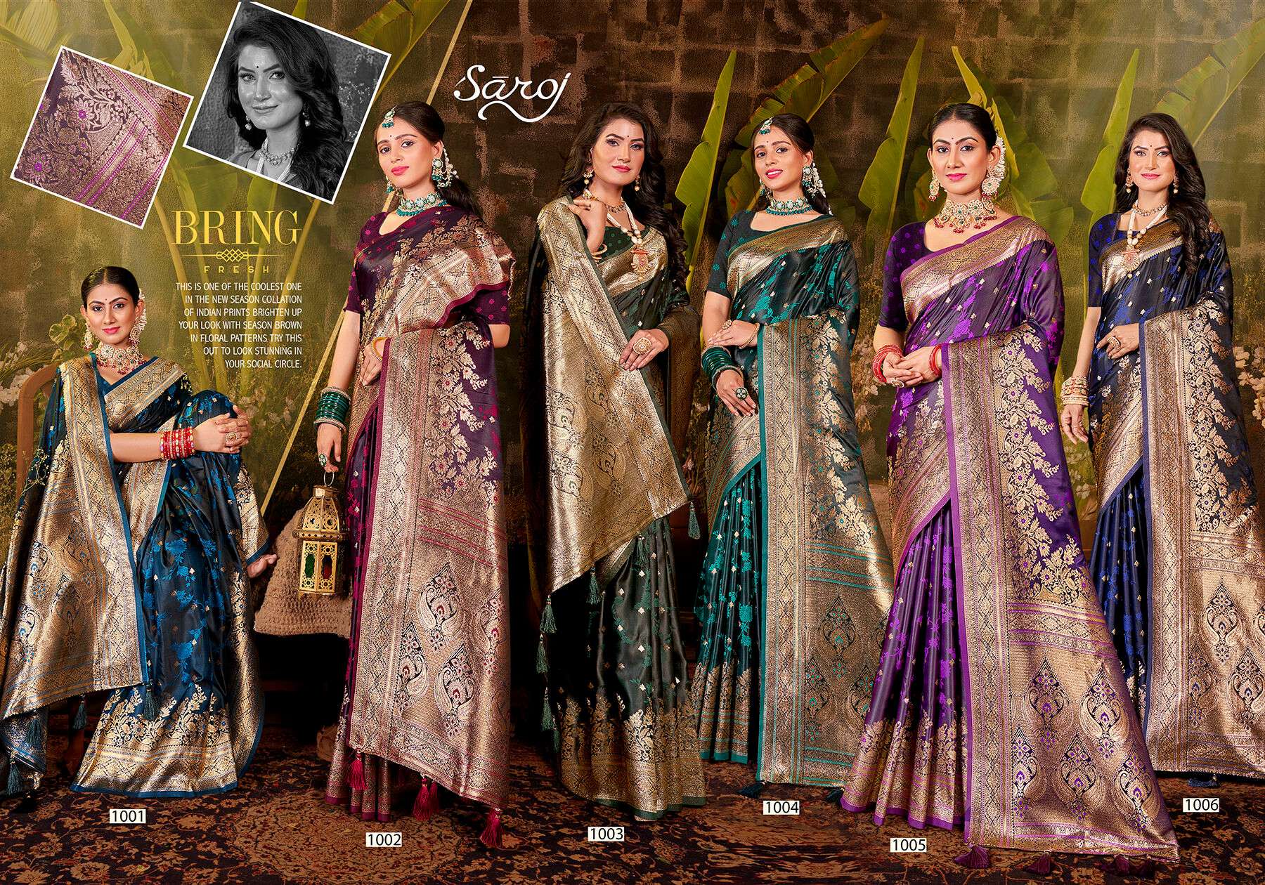 Saroj Royal Queen Vol.2 Satin 50*600 Silk Saree Wholesale catalog    