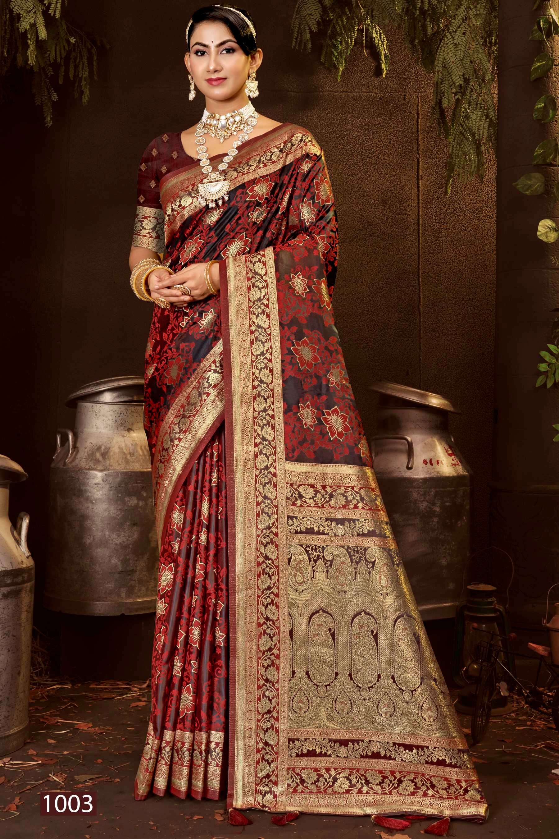Saroj Royal Queen Vol.4 Satin 50*600 Silk Saree Wholesale catalog    