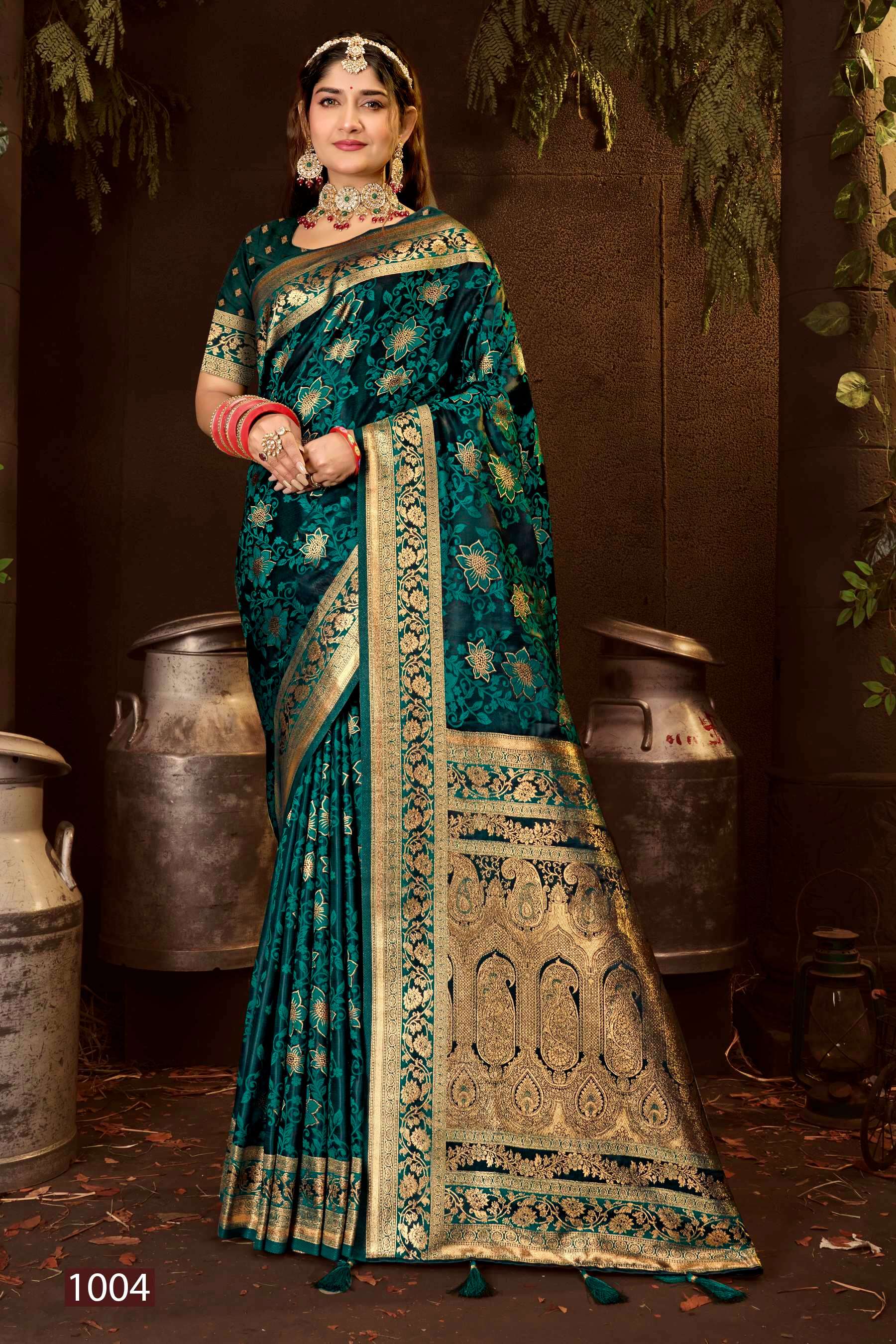 Saroj Royal Queen Vol.4 Satin 50*600 Silk Saree Wholesale catalog    