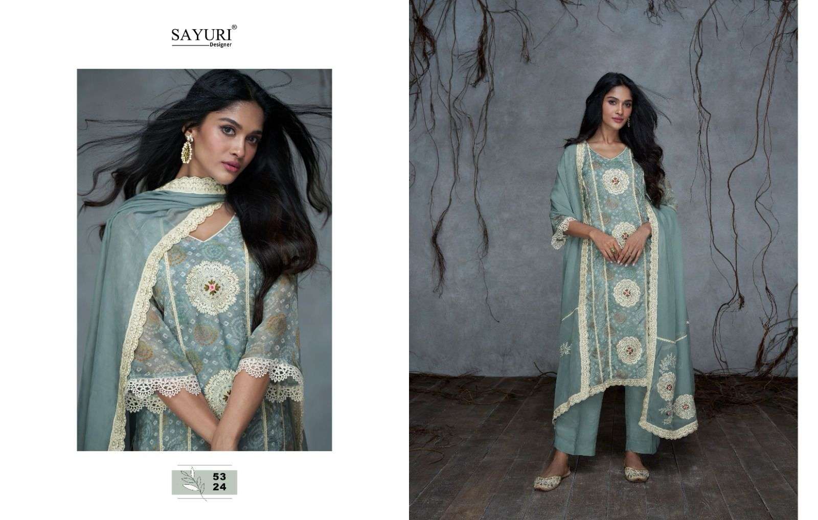 Sayuri Nusrat Organza Silk Salwar Kameez Wholesale catalog
