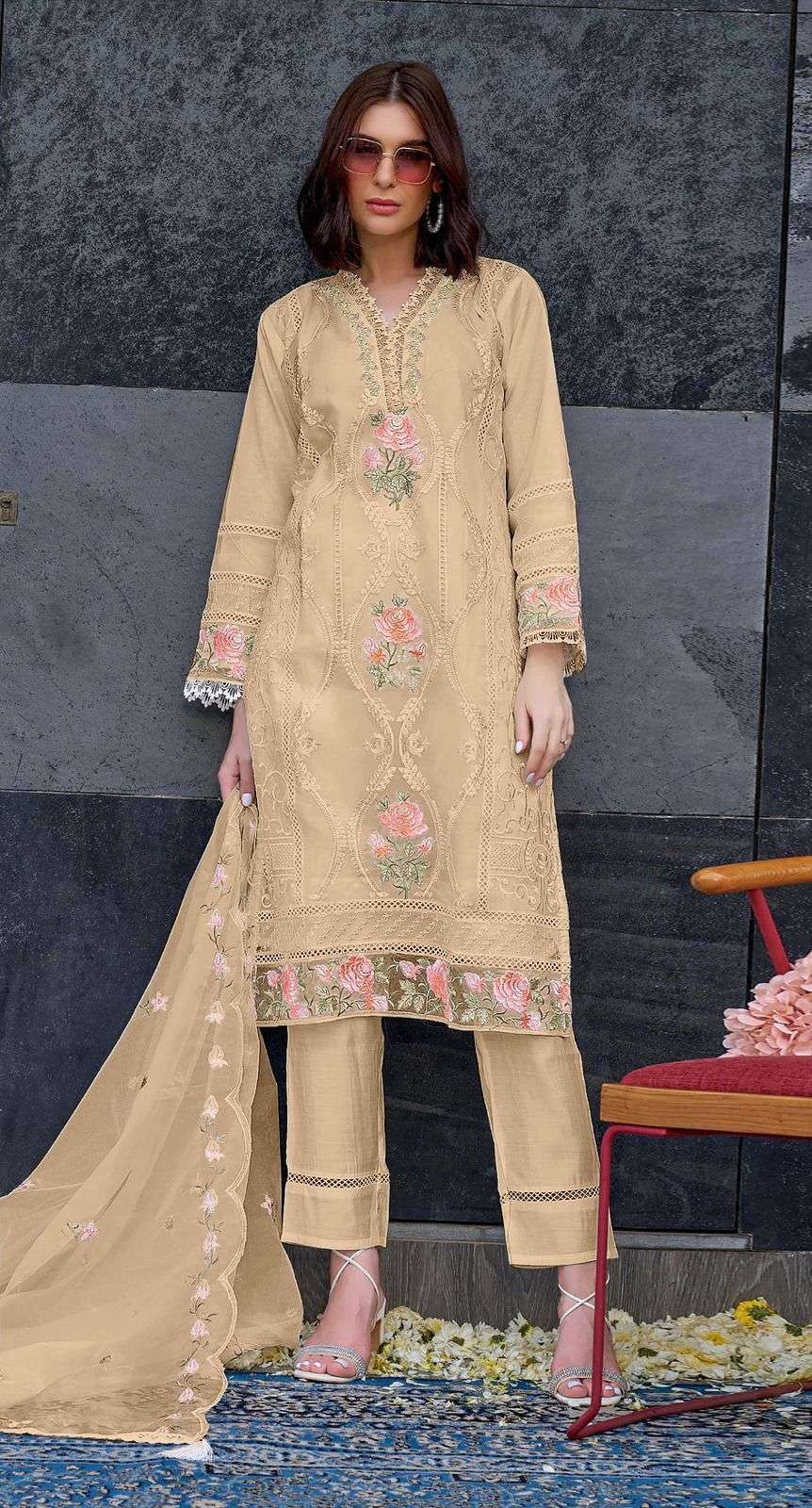 Serine S 276 E To H Georgette Salwar Suits Wholesale catalog
