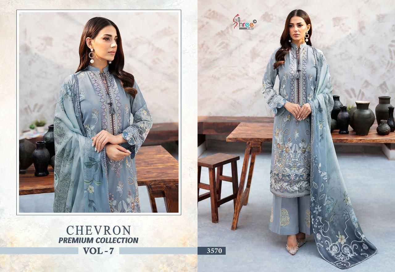 Shree Chevron Vol 7 Chiffon Dupatta Pakistani Suits Wholesale catalog