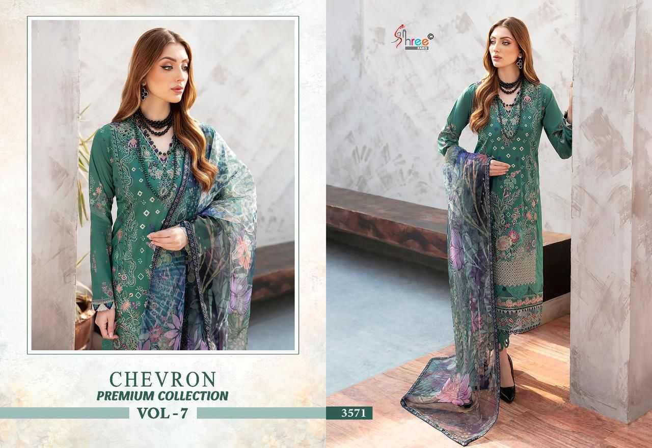 Shree Chevron Vol 7 Chiffon Dupatta Pakistani Suits Wholesale catalog