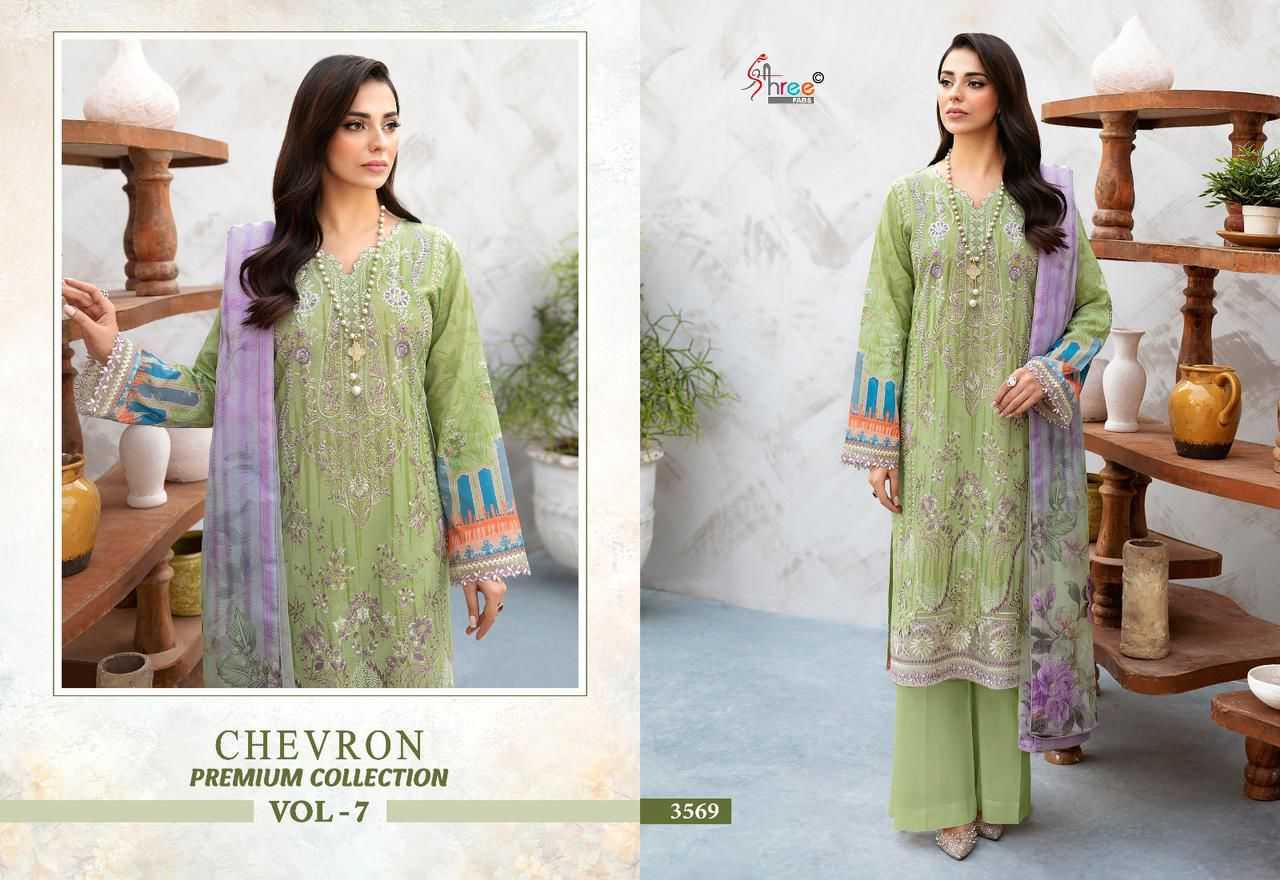 Shree Chevron Vol 7 Chiffon Dupatta Pakistani Suits Wholesale catalog