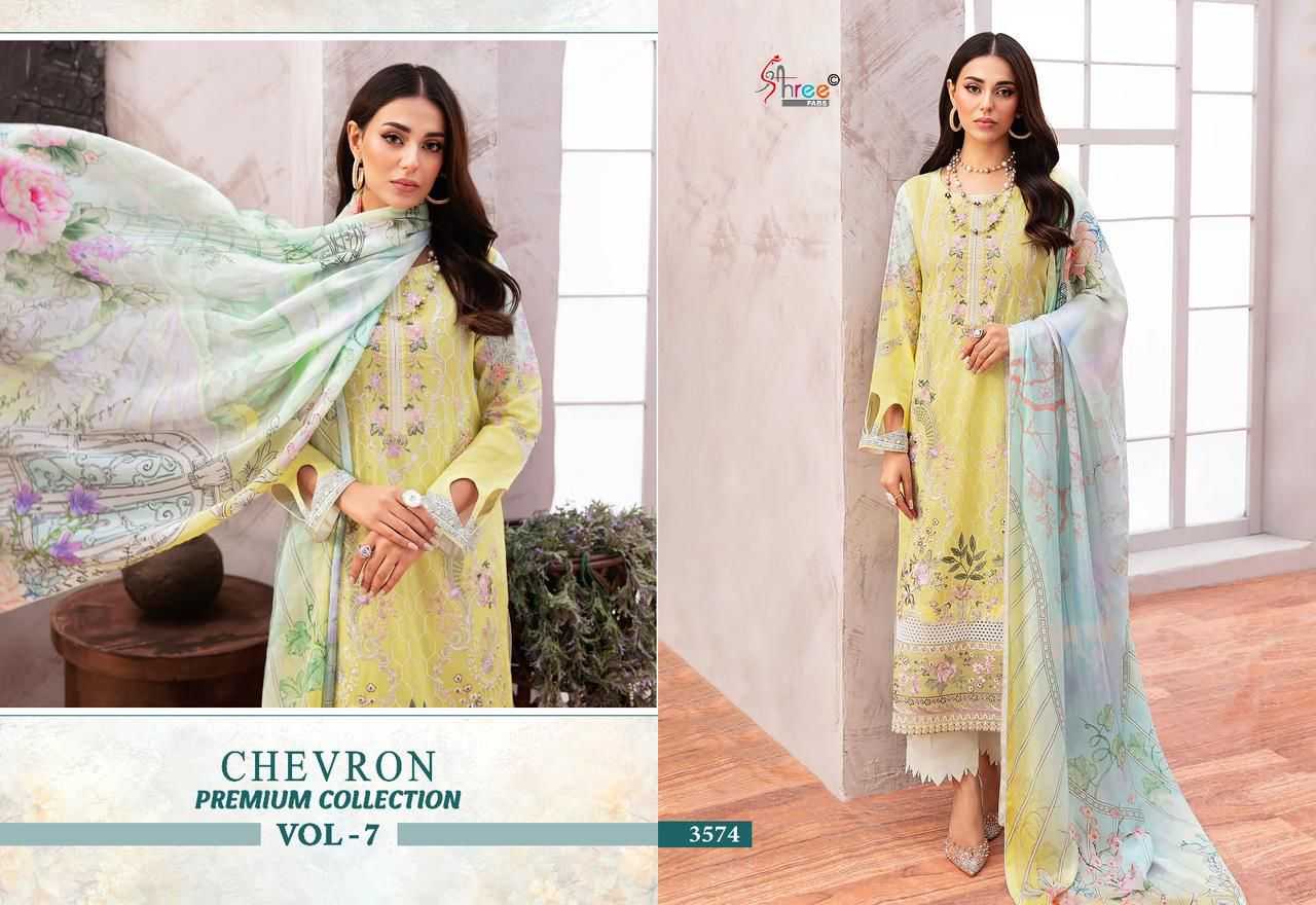 Shree Chevron Vol 7 Chiffon Dupatta Pakistani Suits Wholesale catalog