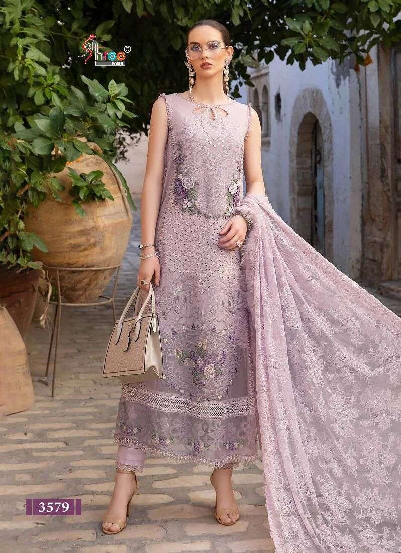 Shree Mariya B Lawn Festival Vol 4 Chiffon Dupatta Pakistani Suits Wholesale catalog