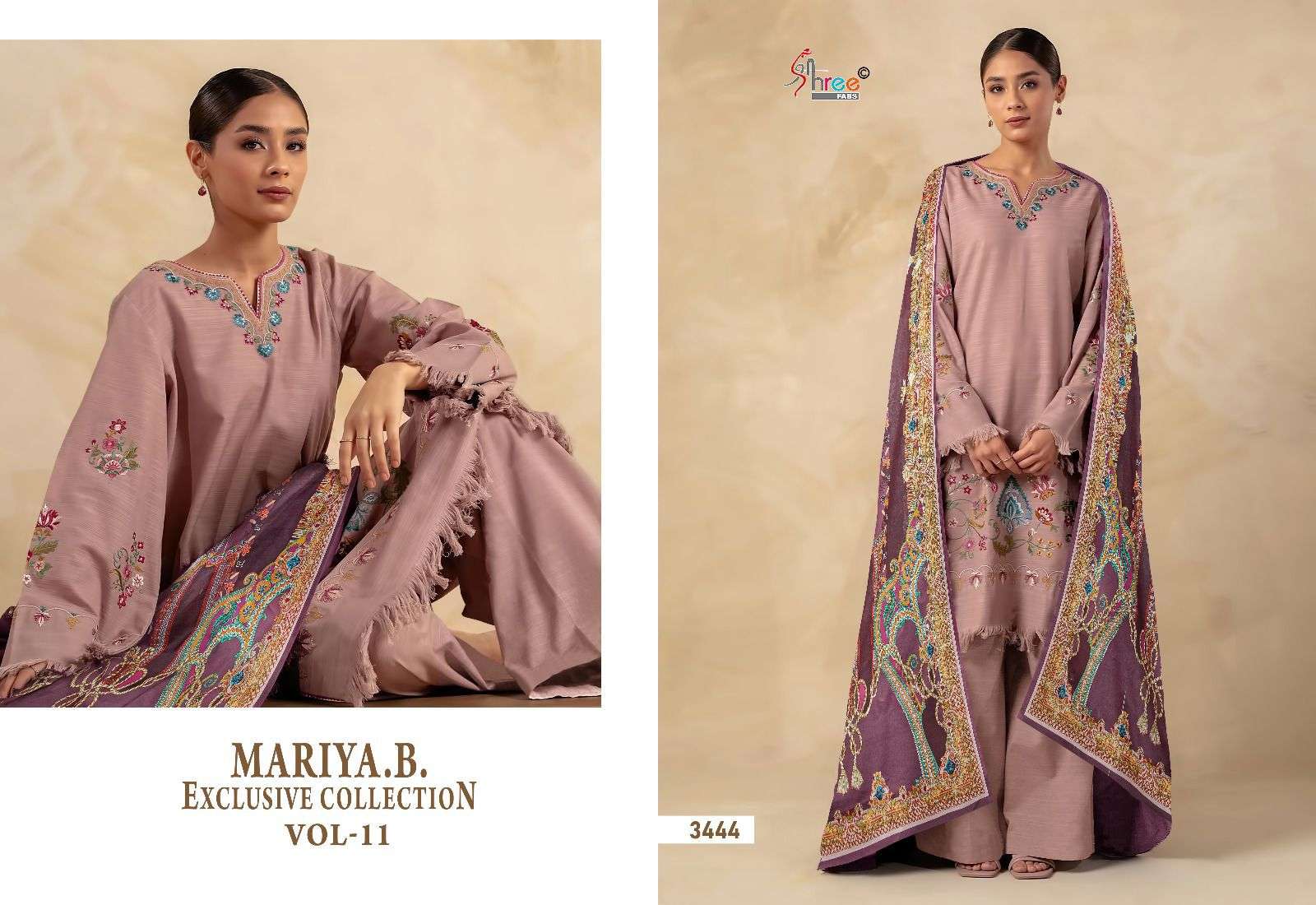 Shree Mariya B Vol 11 Chiffon Dupatta Pakistani Suit Wholesale catalog