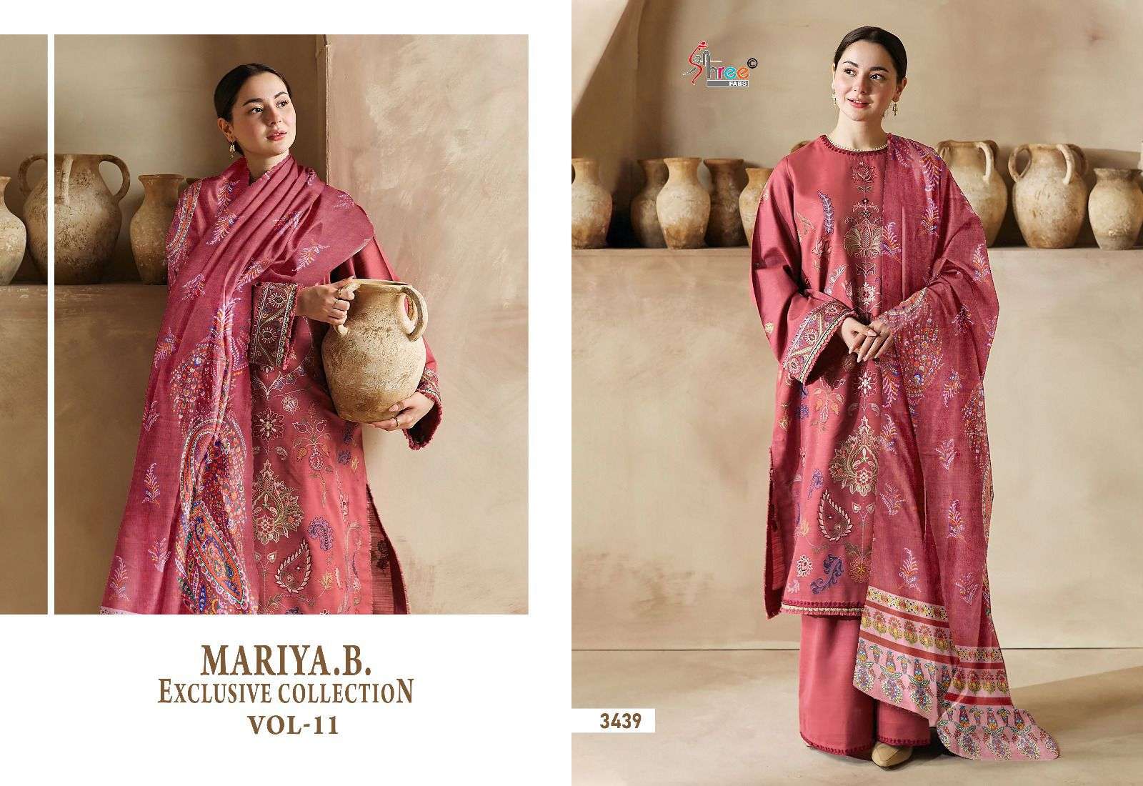 Shree Mariya B Vol 11 Chiffon Dupatta Pakistani Suit Wholesale catalog