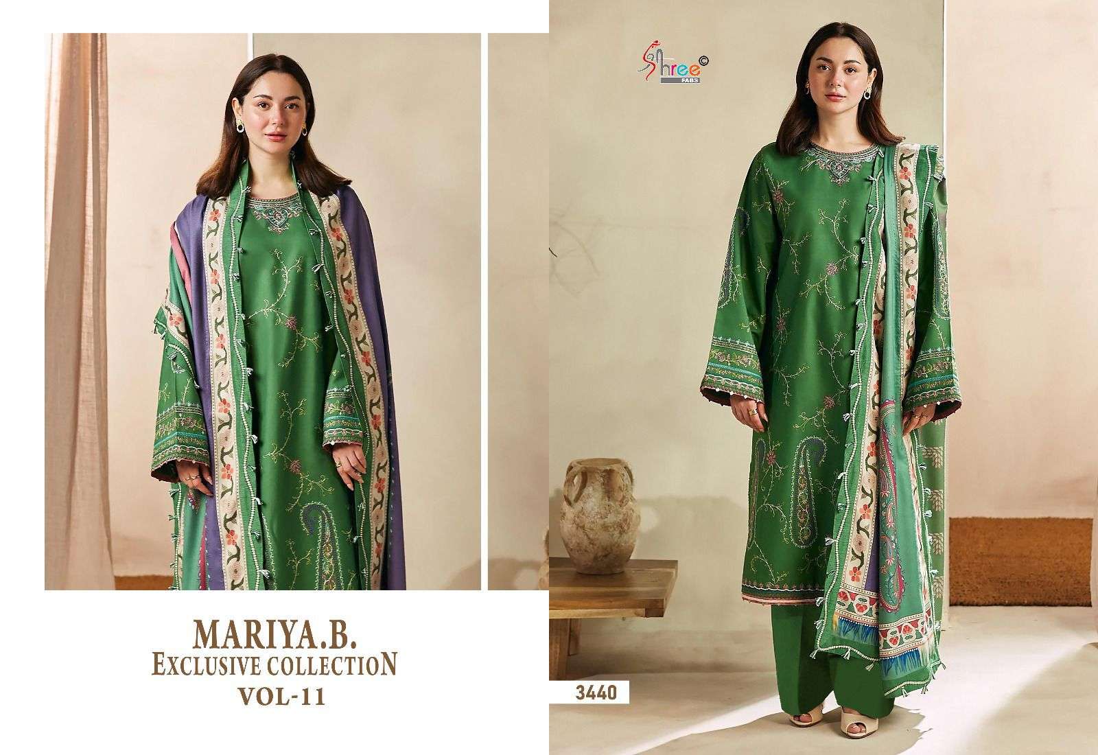 Shree Mariya B Vol 11 Chiffon Dupatta Pakistani Suit Wholesale catalog