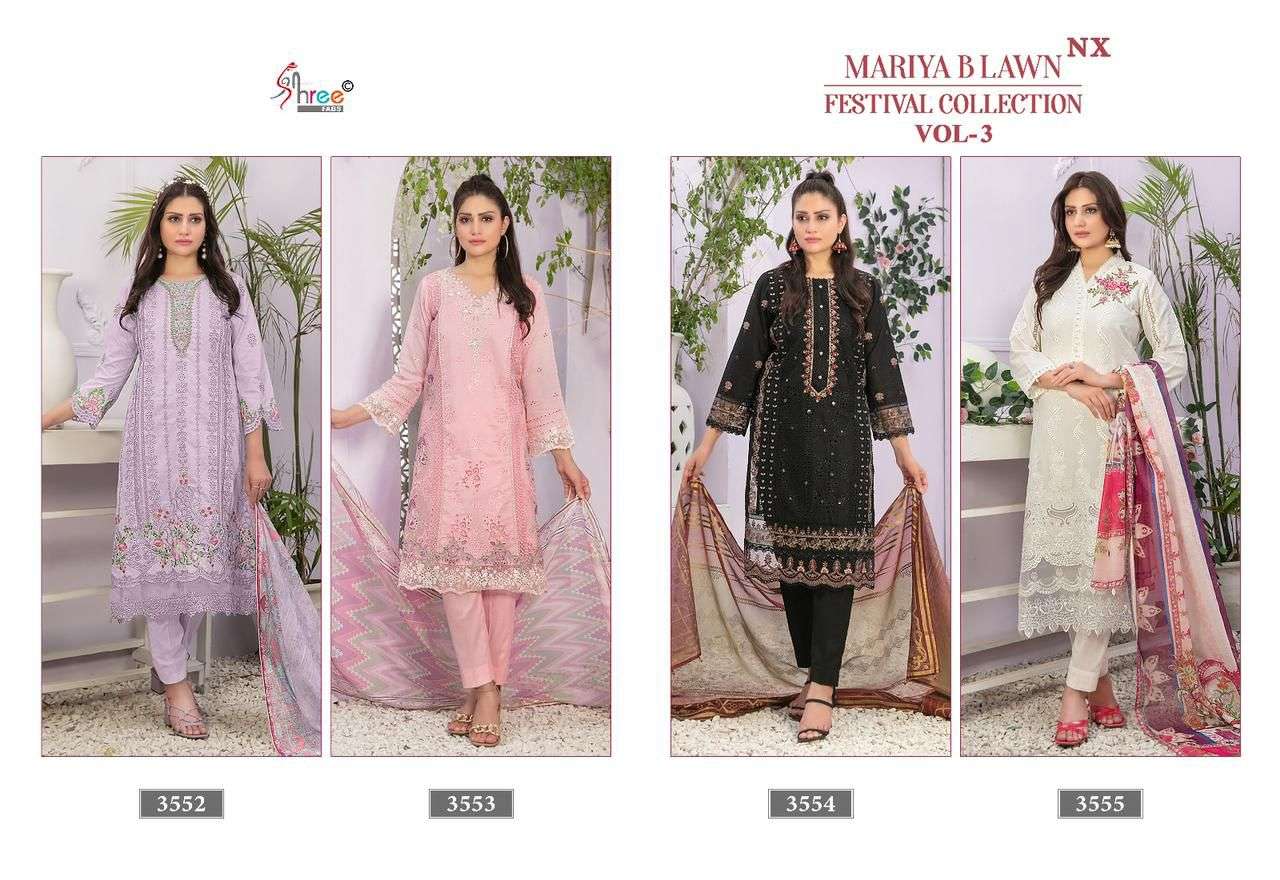 Shree Mariya B Vol 3 Nx Chiffon Dupatta Pakistani Suits Wholesale catalog