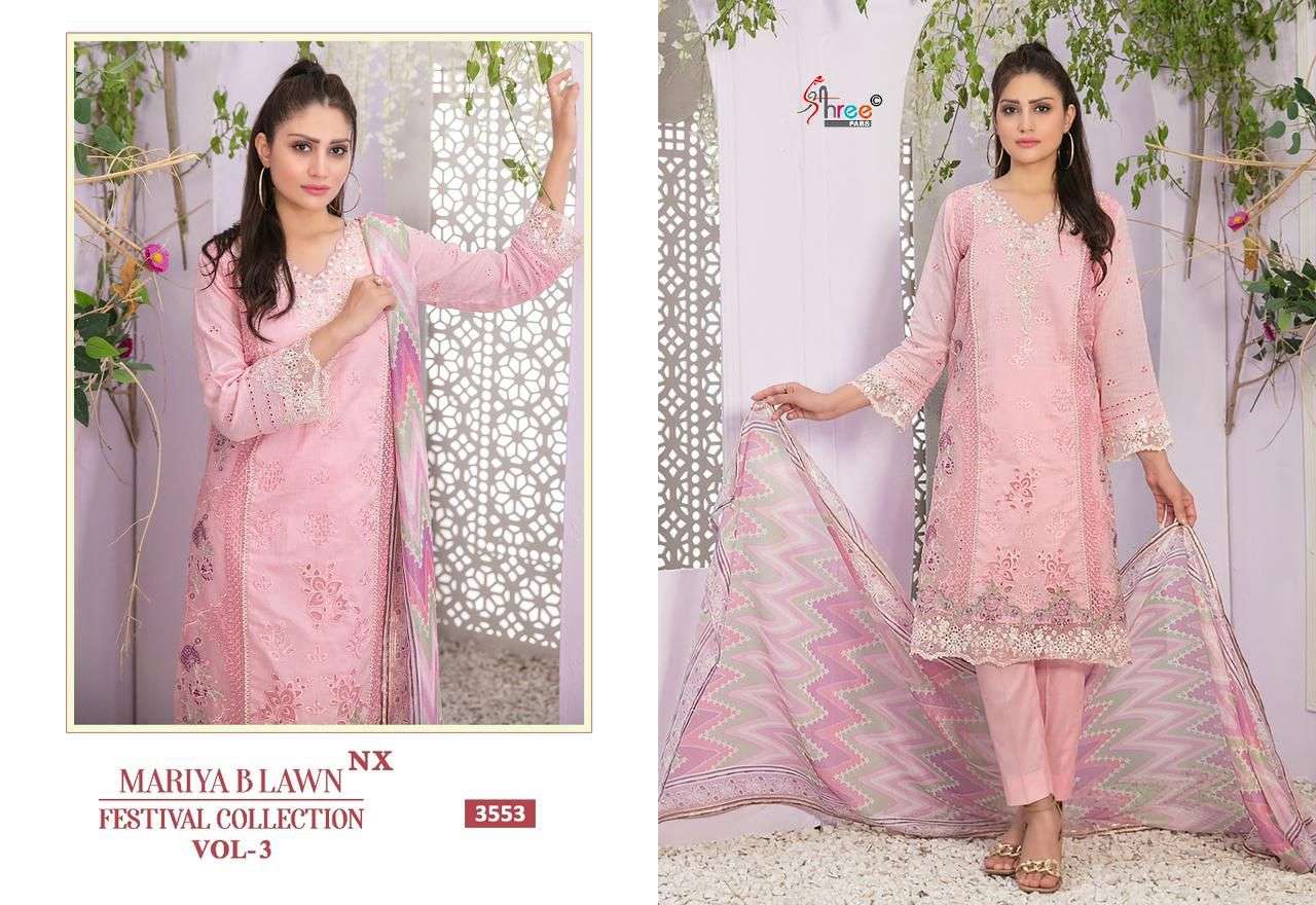 Shree Mariya B Vol 3 Nx Chiffon Dupatta Pakistani Suits Wholesale catalog