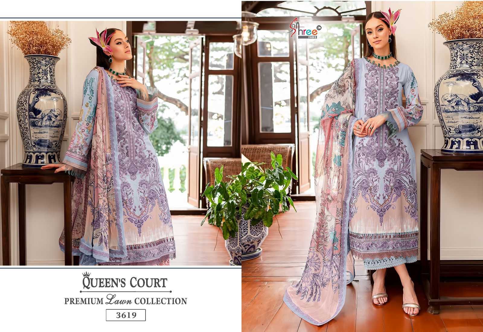 Shree Queens Court Premium Cotton Dupatta Salwar Suits Wholesale catalog