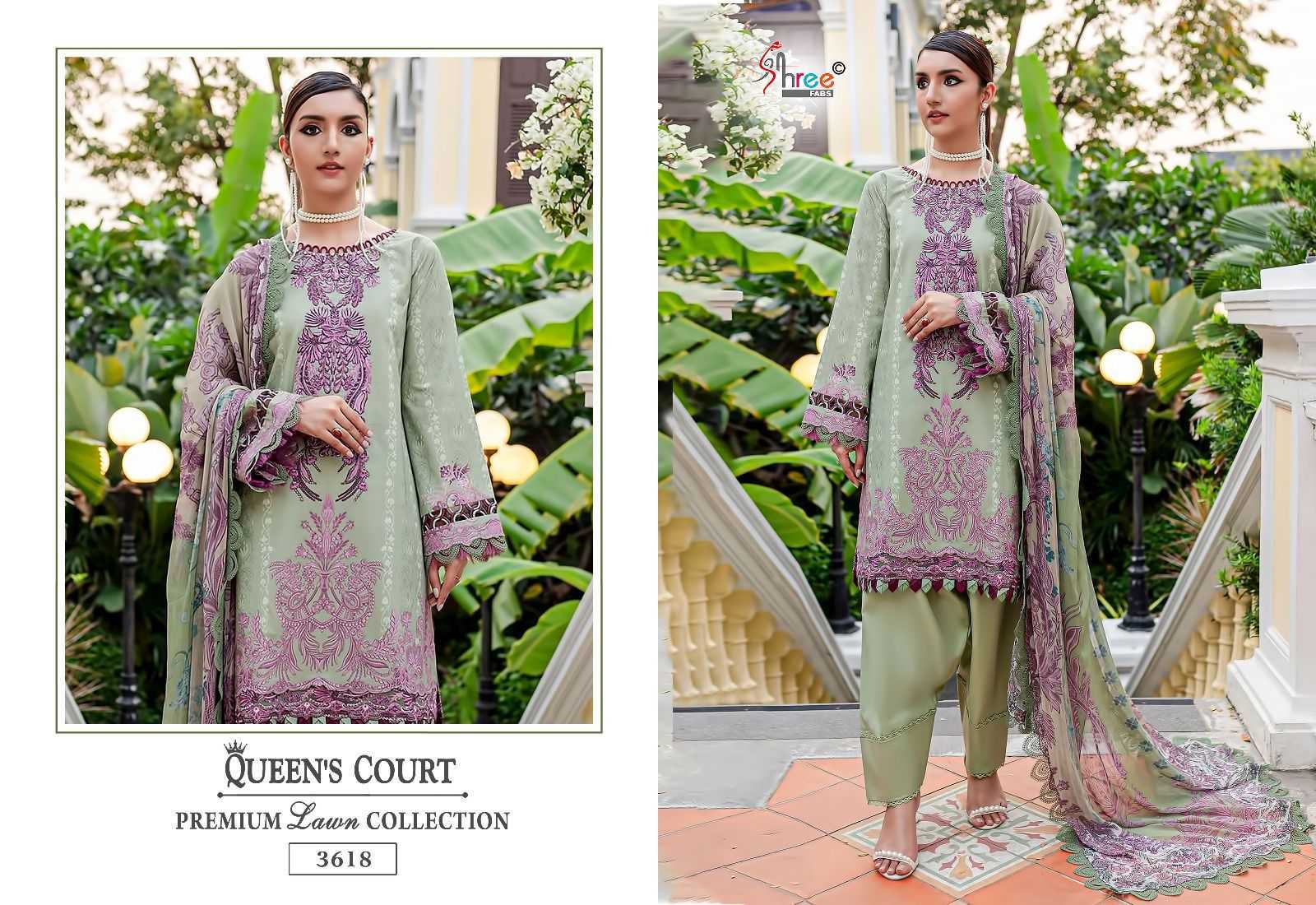 Shree Queens Court Premium Cotton Dupatta Salwar Suits Wholesale catalog