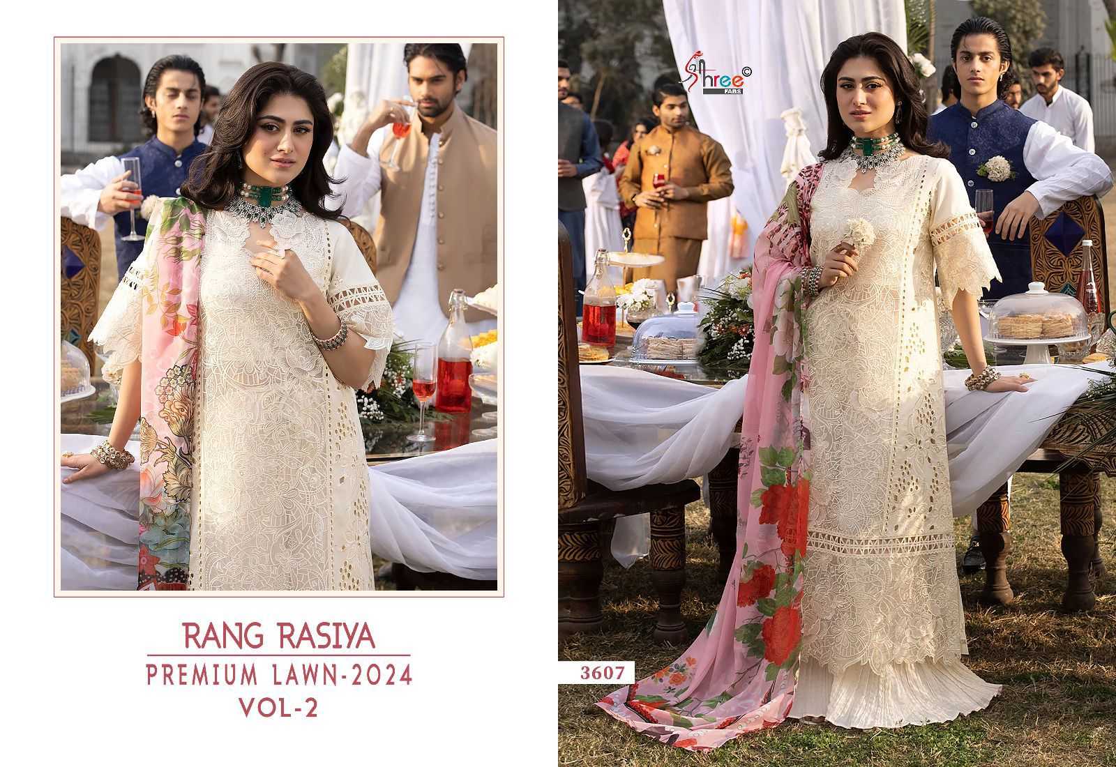 Shree Rang Rasiya Premium Lawn Vol 2 Chiffon Dupatta Salwar Suits Wholesale catalog