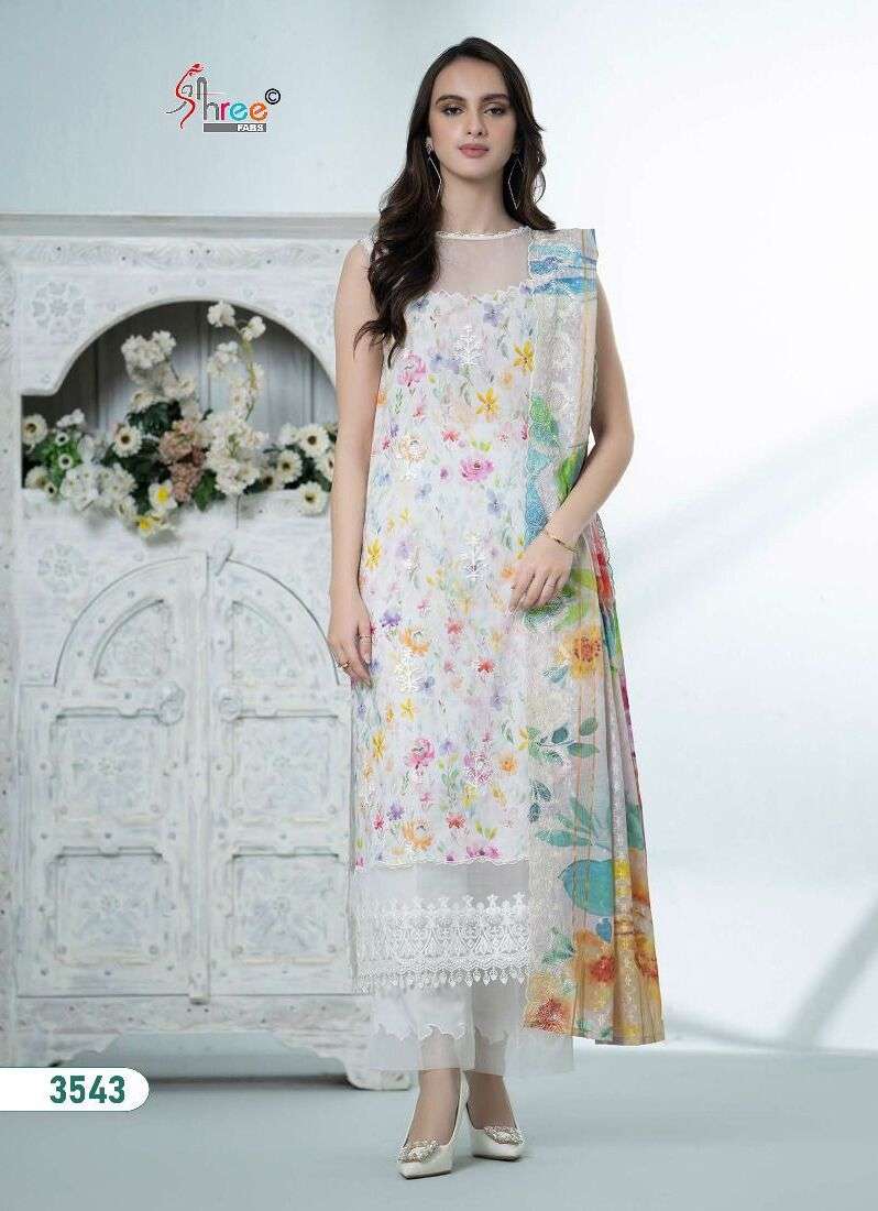Shree Sana Safinaz Chikankari Vol 5 Cotton Dupatta Salwar Suit Wholesale catalog