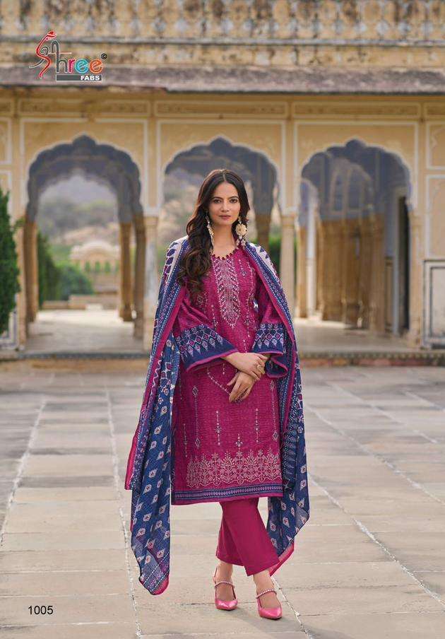 Shree Shanaya Cotton Dupatta Salwar Kameez Wholesale catalog