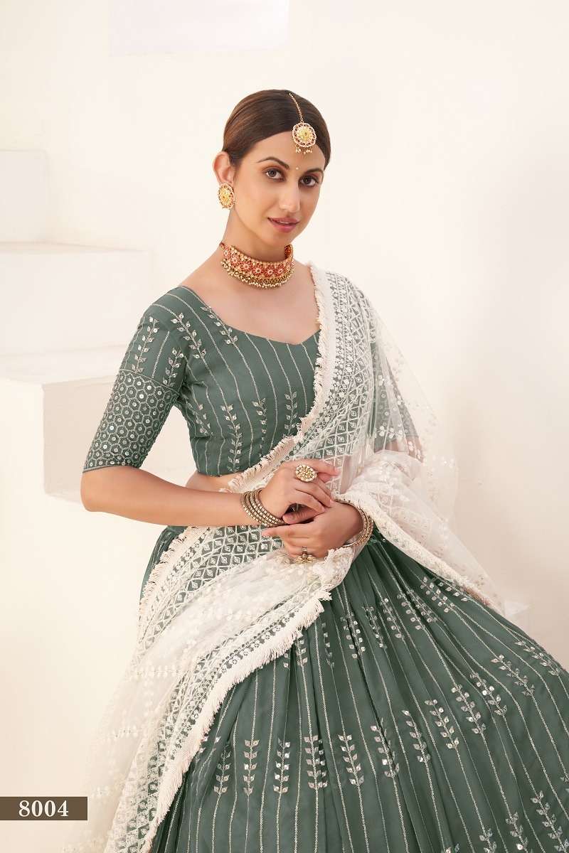 SIYA VOL-1 SAGE GREEN PREMIUM COLLECTION THIS WEDDING SEASON Lehenga choli Wholesale catalog
