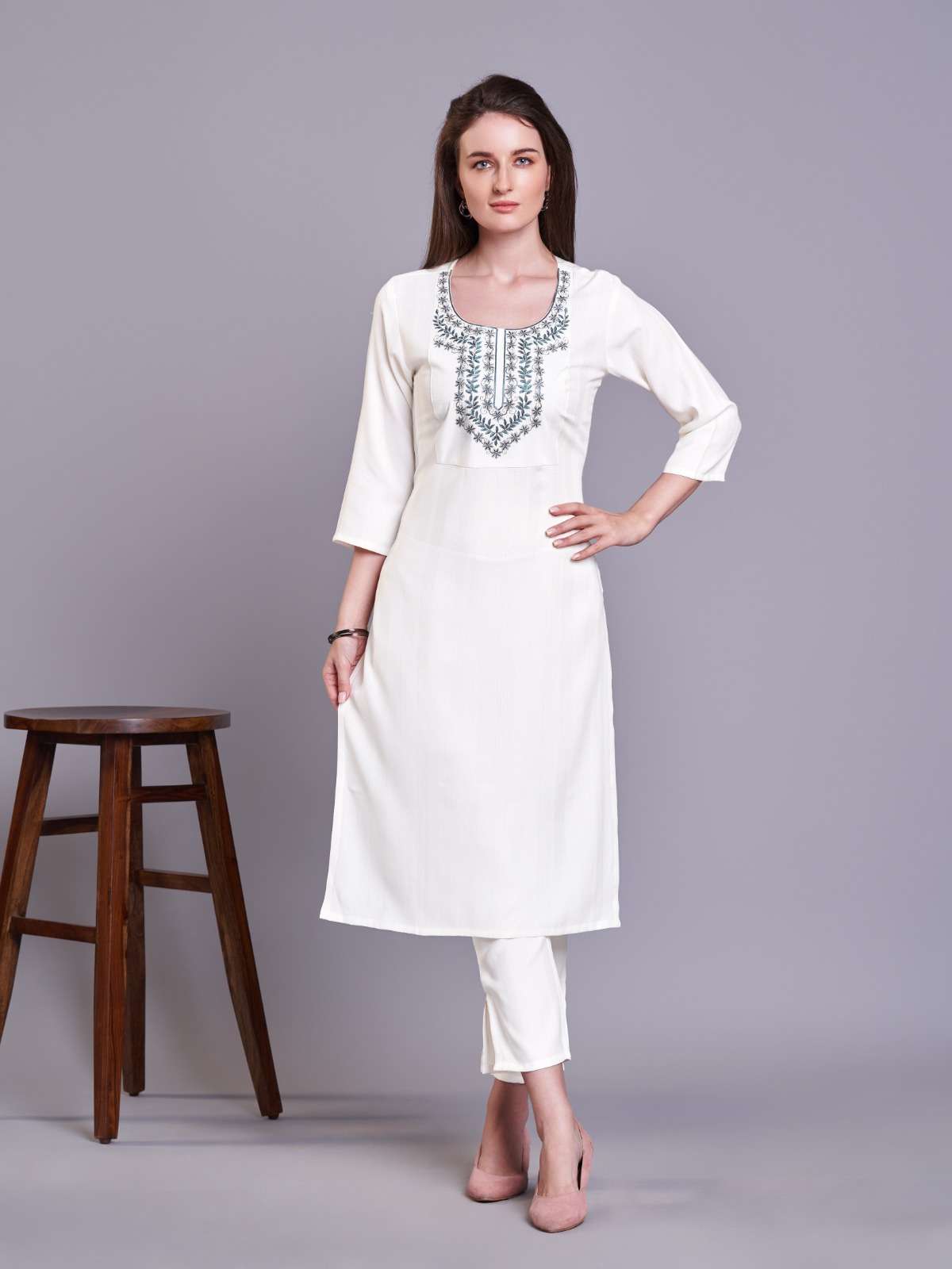 SOAN FANCY FABRIC DOBBY EFFECT Kurti Wholesale catalog