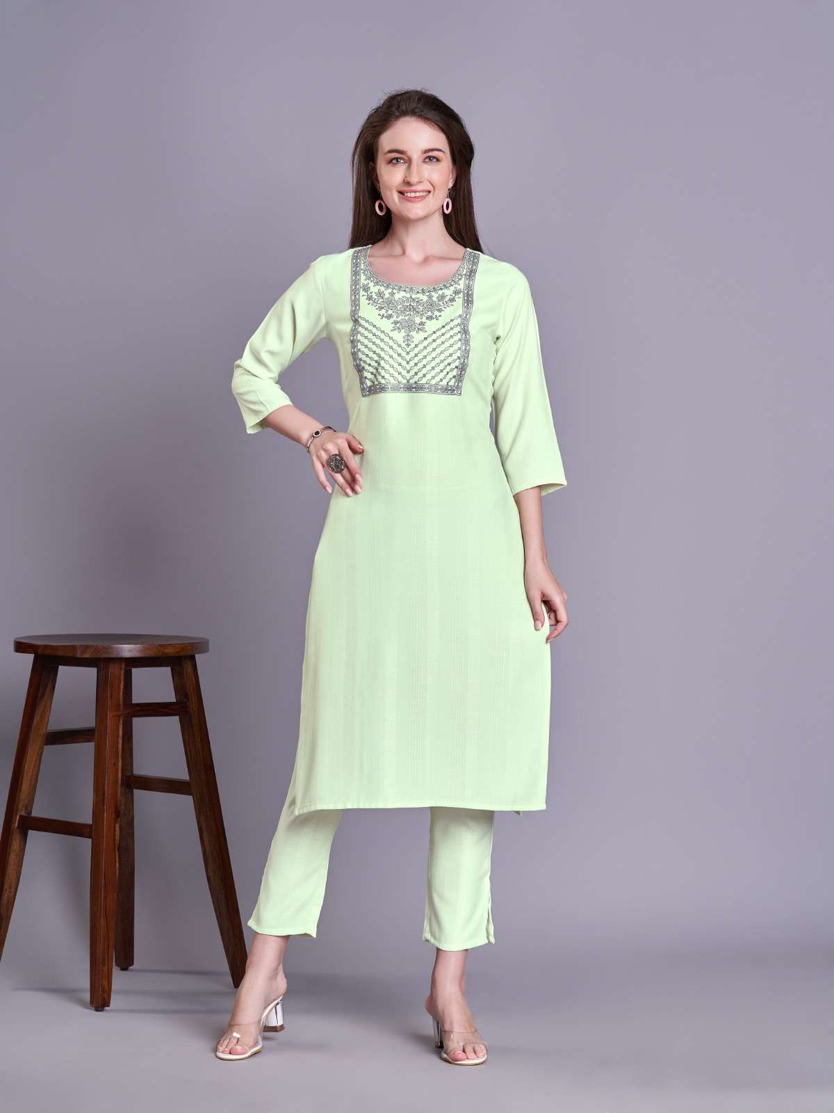 SOAN FANCY FABRIC DOBBY EFFECT Kurti Wholesale catalog