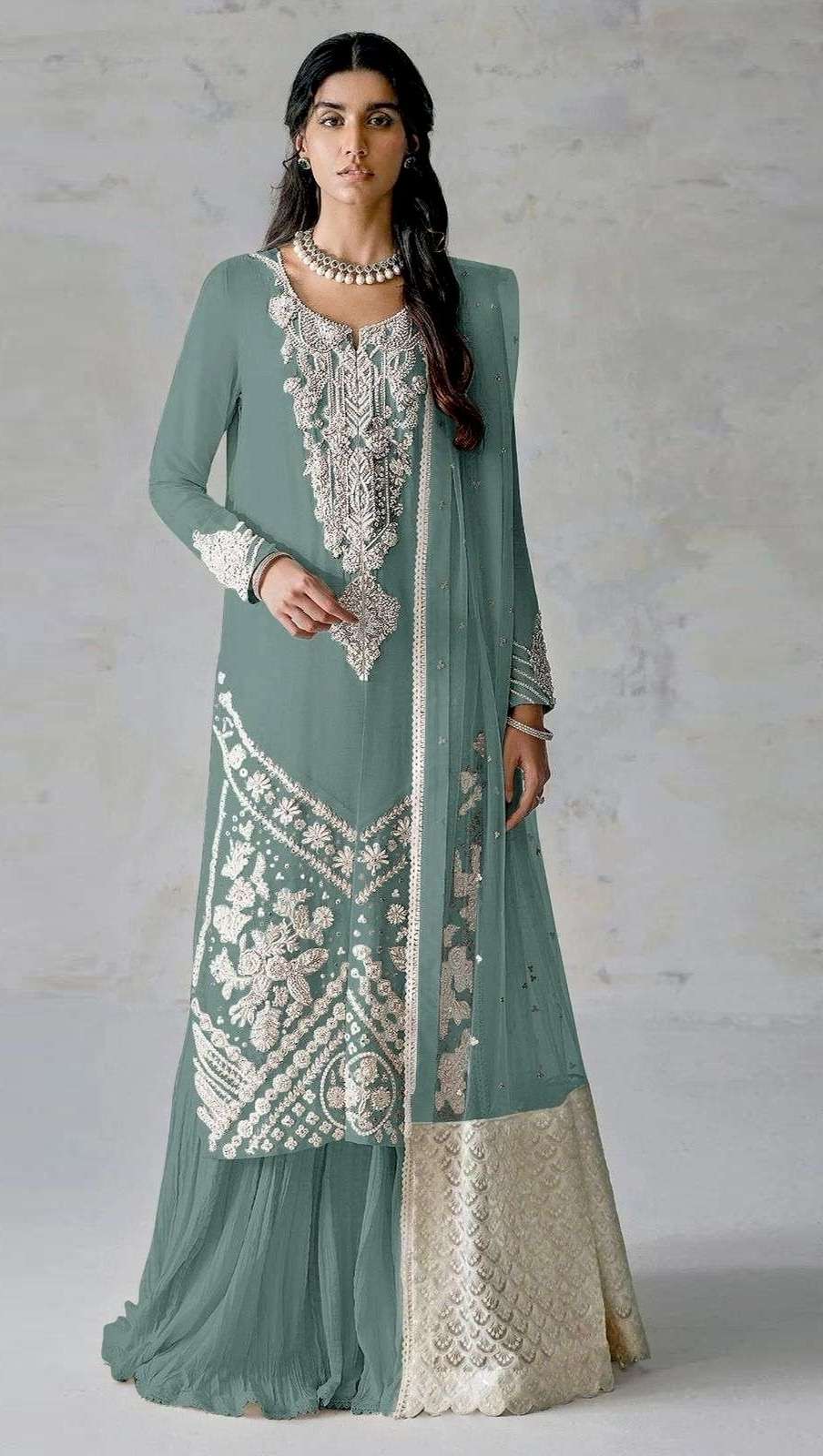 Super Hit 1073 Organza Salwar Kameez Wholesale catalog