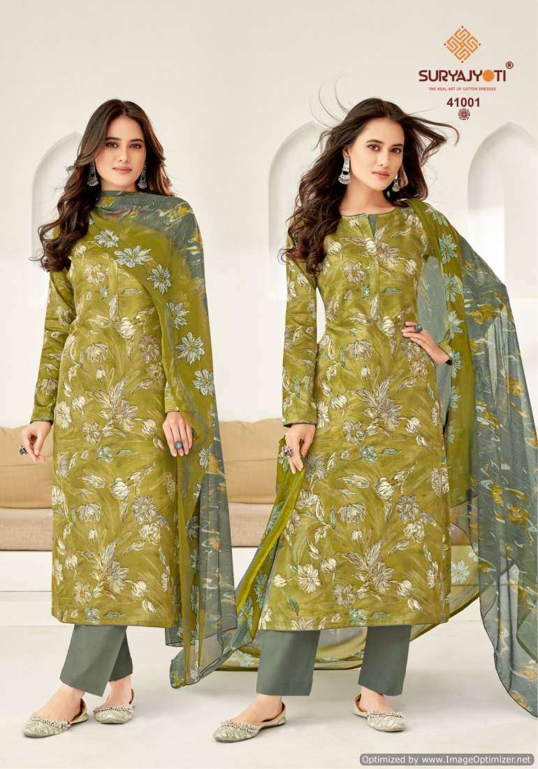 Suryajyoti Naishaa Vol-41 – Dress Material - Wholesale Catalog