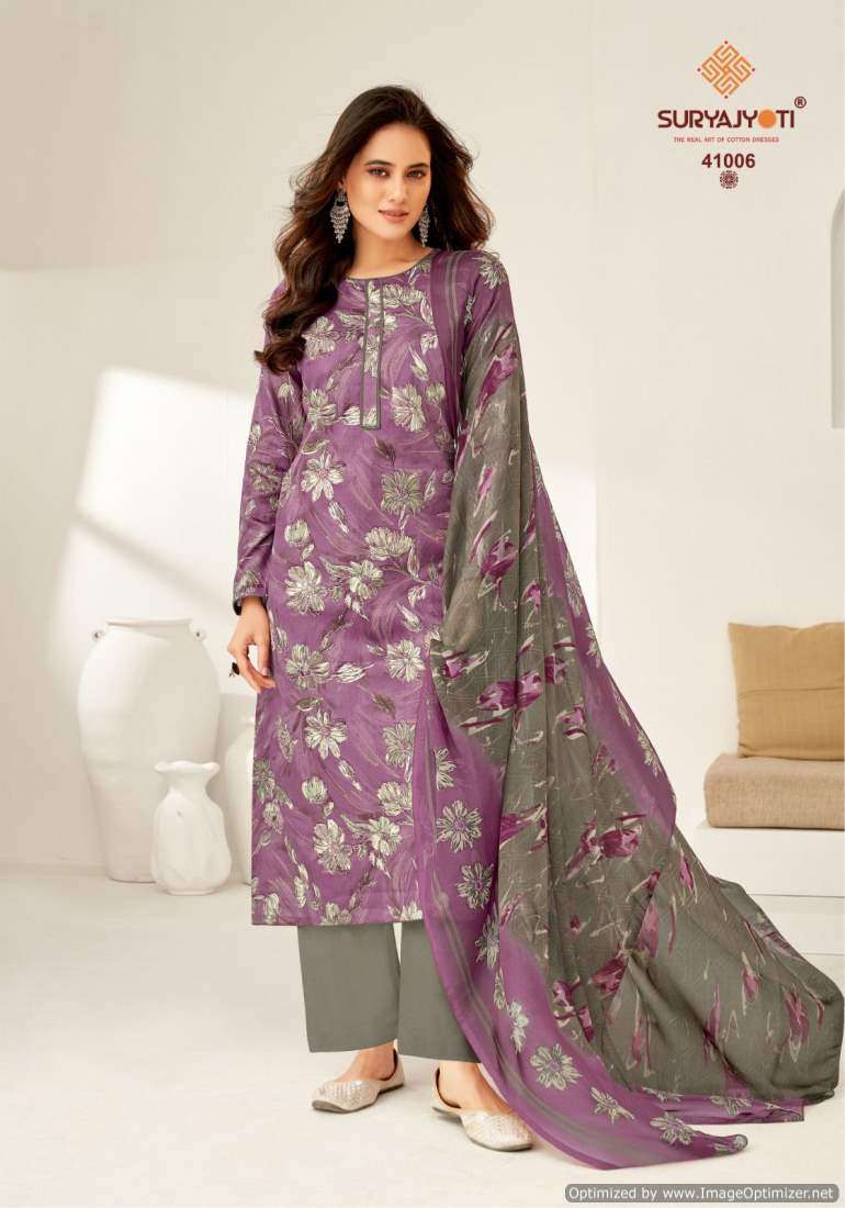 Suryajyoti Naishaa Vol-41 – Dress Material - Wholesale Catalog
