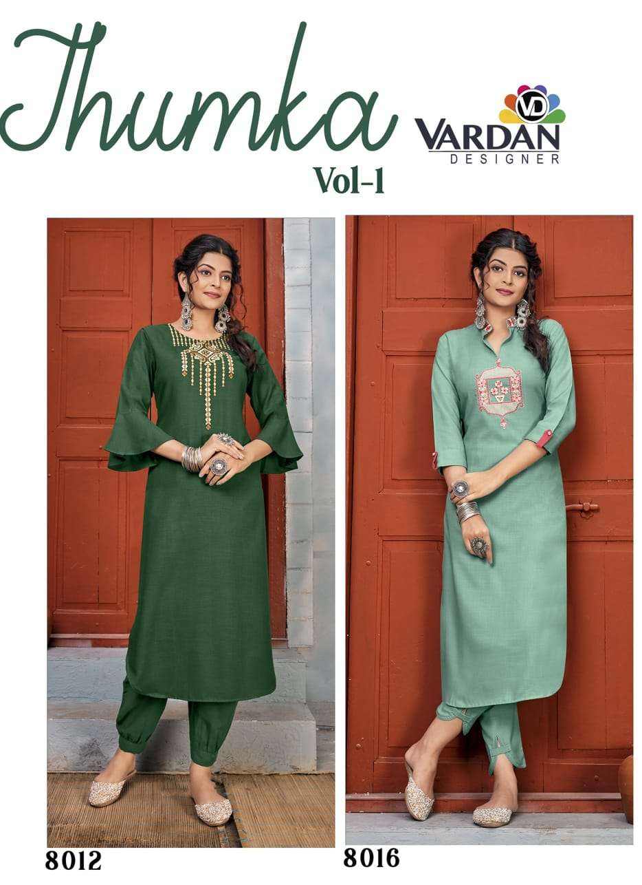 Vardan Designer Jhumka- Vol- 1 Kurti Wholesale catalog