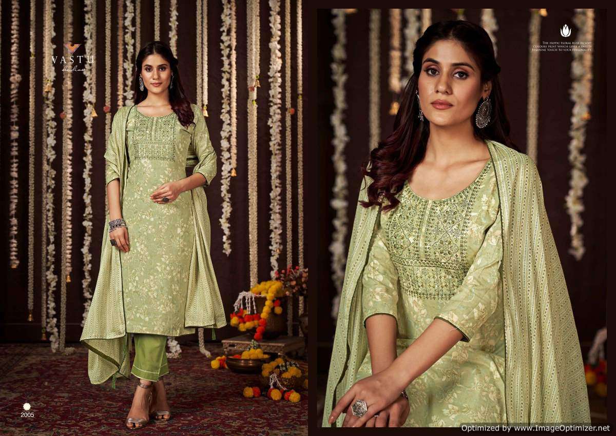 Vastu Gulmohar Vol-1 – Kurti Pant With Dupatta - Wholesale Catalog