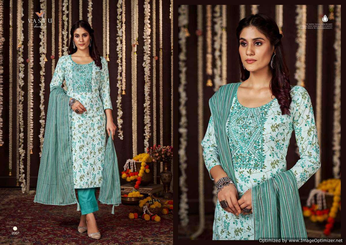 Vastu Gulmohar Vol-1 – Kurti Pant With Dupatta - Wholesale Catalog