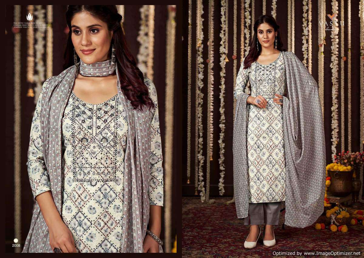 Vastu Gulmohar Vol-1 – Kurti Pant With Dupatta - Wholesale Catalog