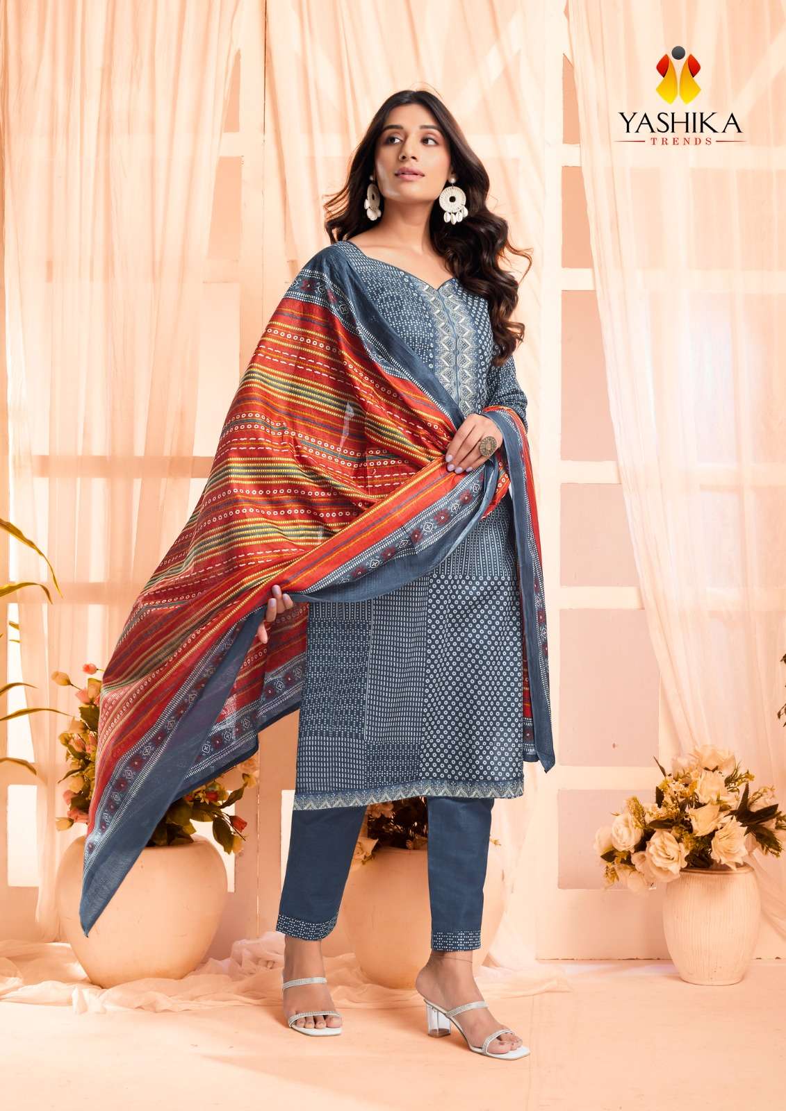 Yashika Erina Cotton Printed Dress Material Wholesale catalog