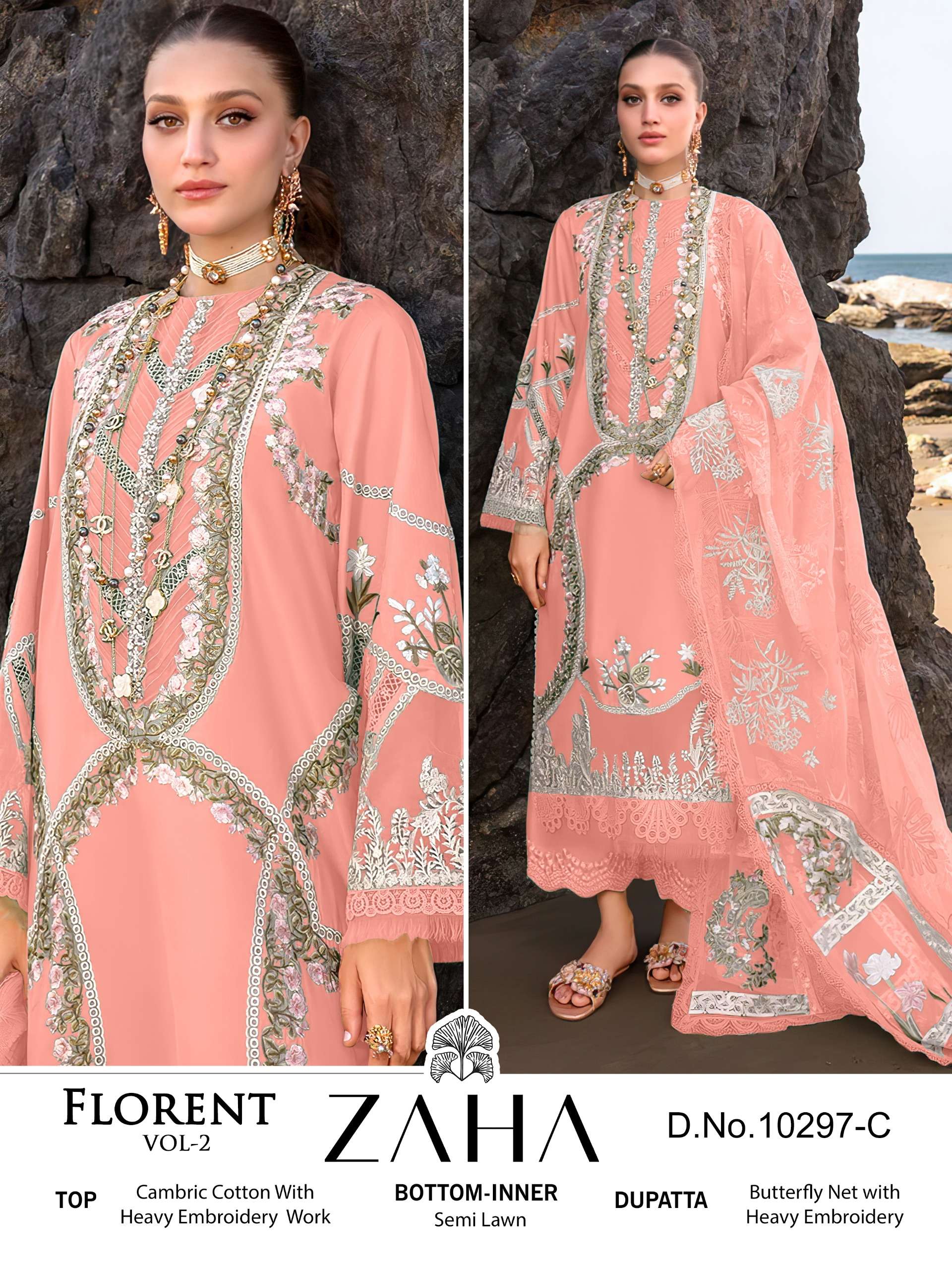 Zaha Florent Vol 2 Salwar Kameez Wholesale catalog