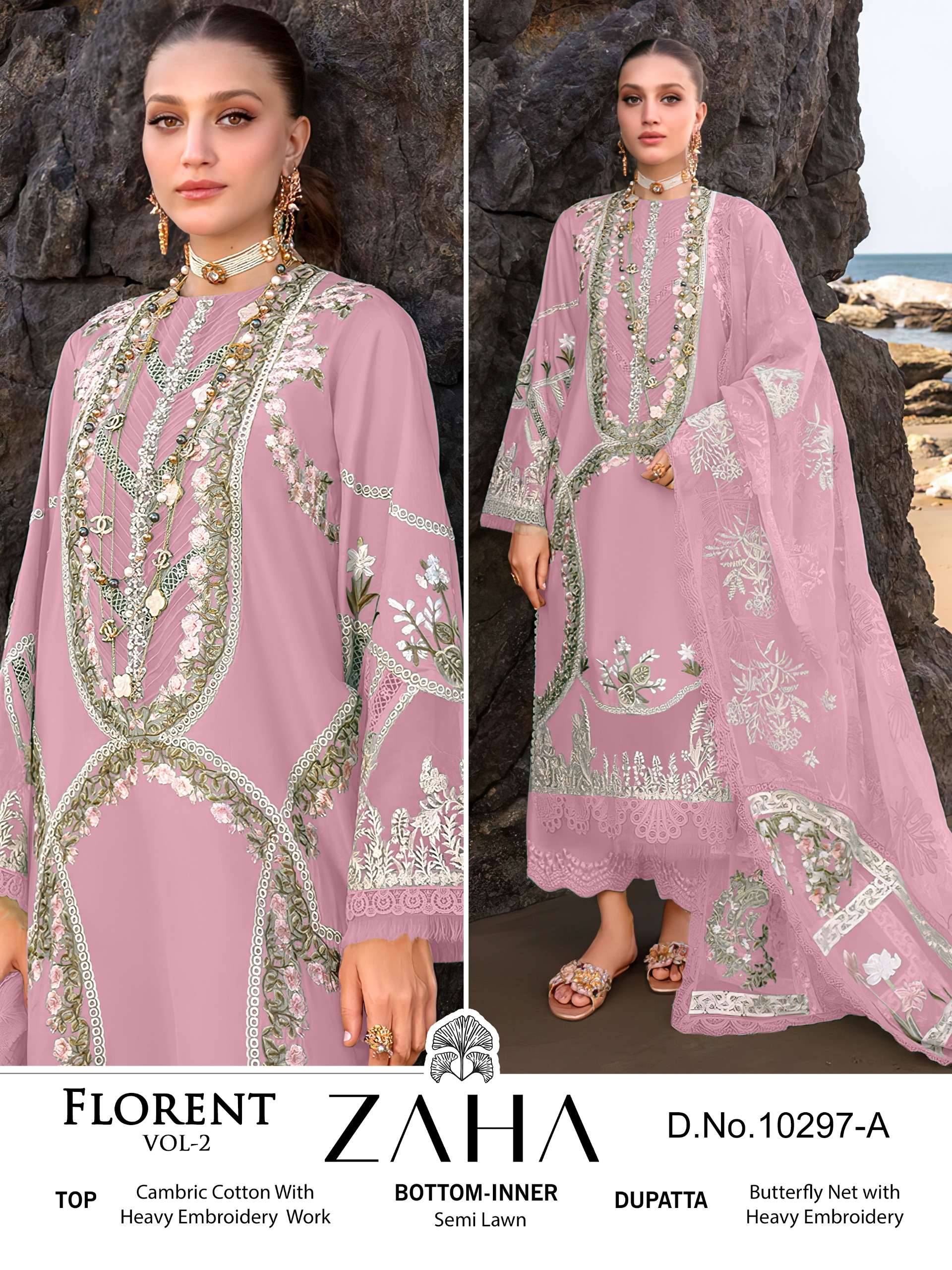 Zaha Florent Vol 2 Salwar Kameez Wholesale catalog