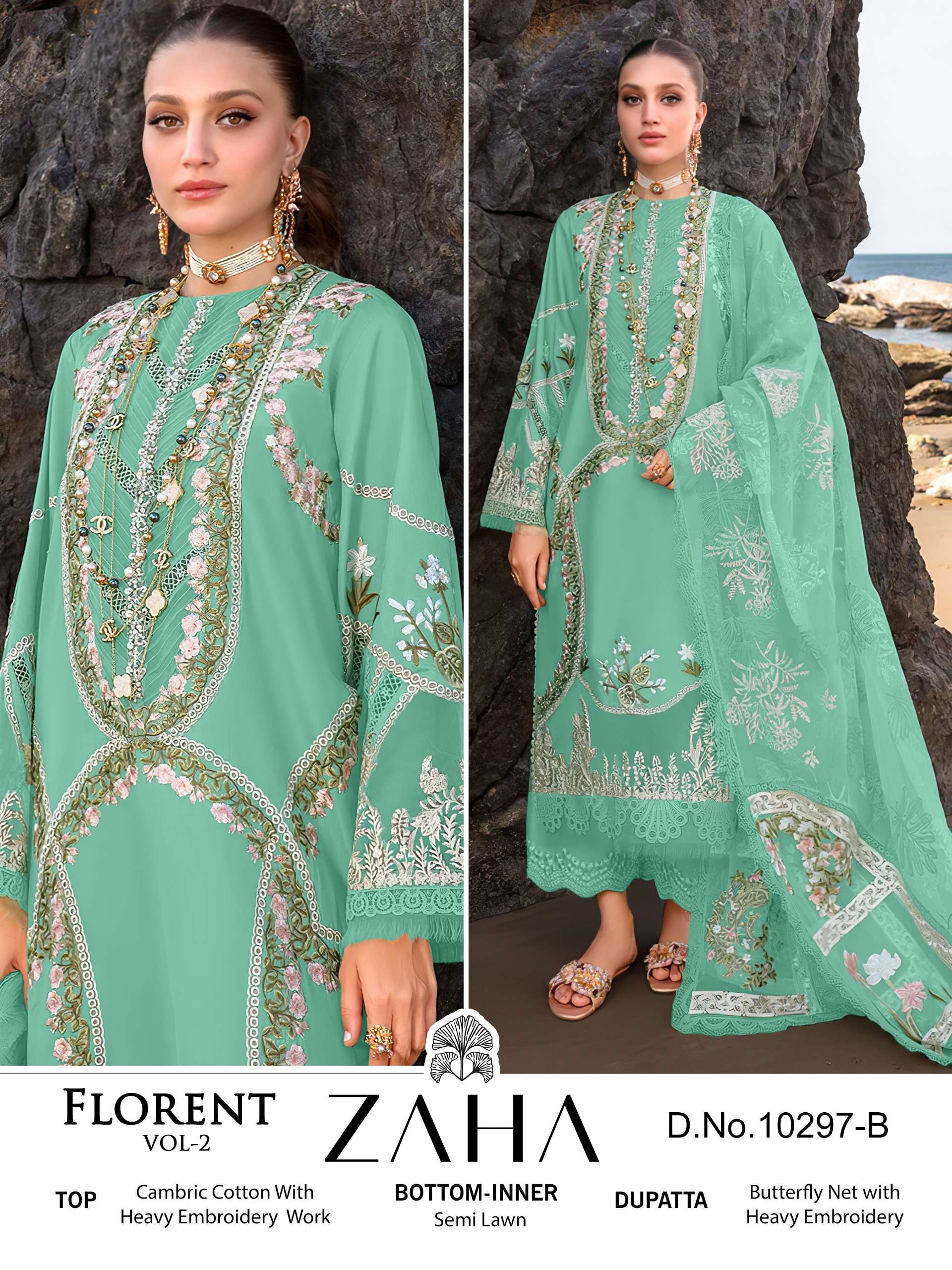 Zaha Florent Vol 2 Salwar Kameez Wholesale catalog
