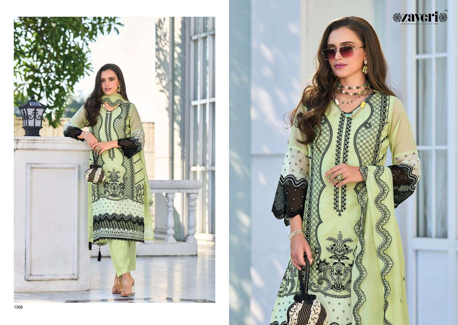 Zaveri Raghbat Organza Salwar Kameez Wholesale catalog