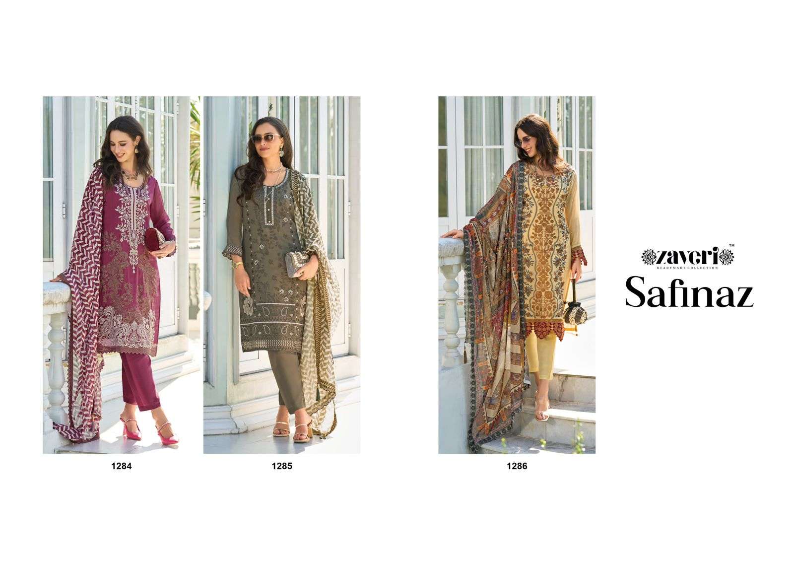 Zaveri Safinaz Organza Designer Salwar Kameez Wholesale catalog